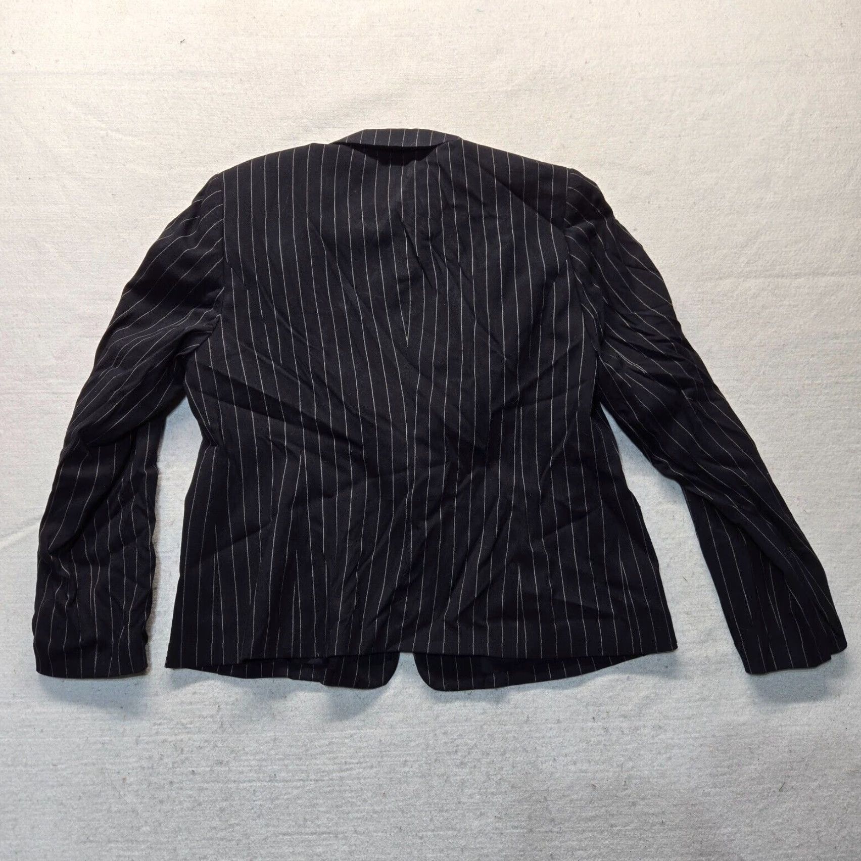 Vintage Amanda Smith Blazer Jacket Striped Adult Women's Size 12 Black Lined Polyester Size XL / US 12-14 / IT 48-50 - 7 Thumbnail