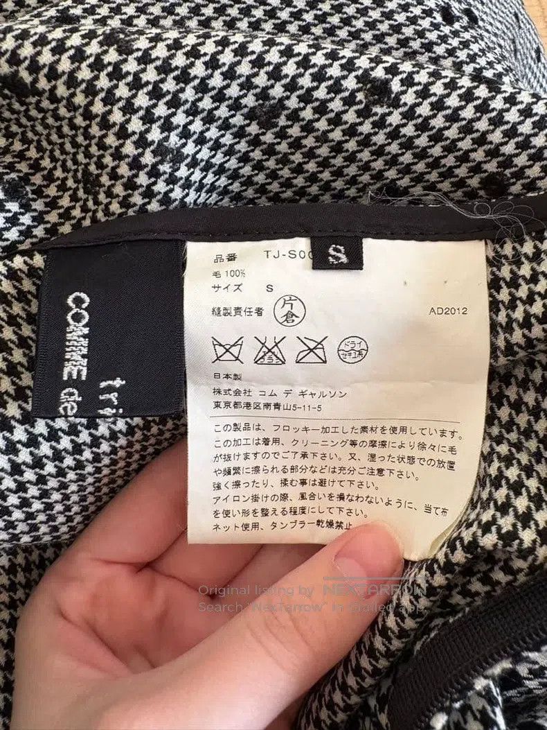 Comme Des Garcons size S Houndstooth Plaid Skirt