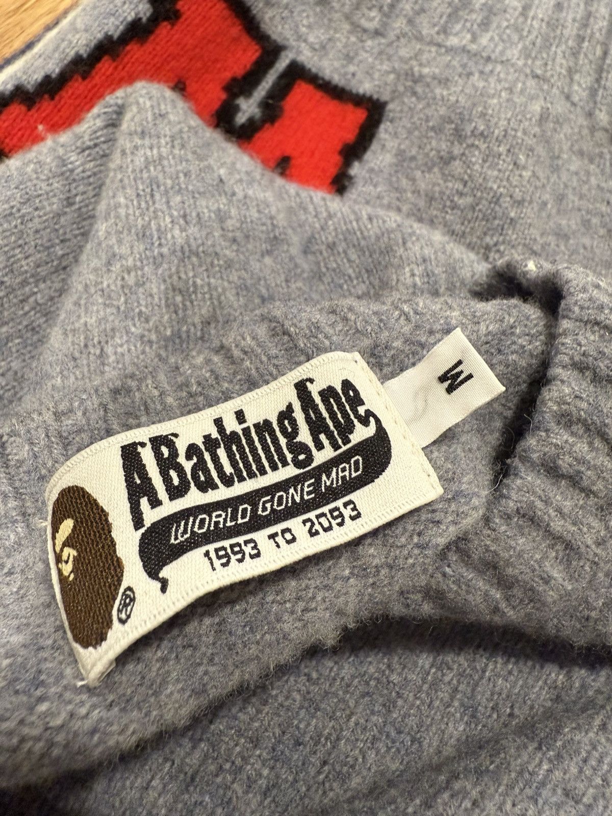Bape Bape Shark WGM Grey/Camo Wool Knit Sweater Size US M / EU 48-50 / 2 - 4 Thumbnail