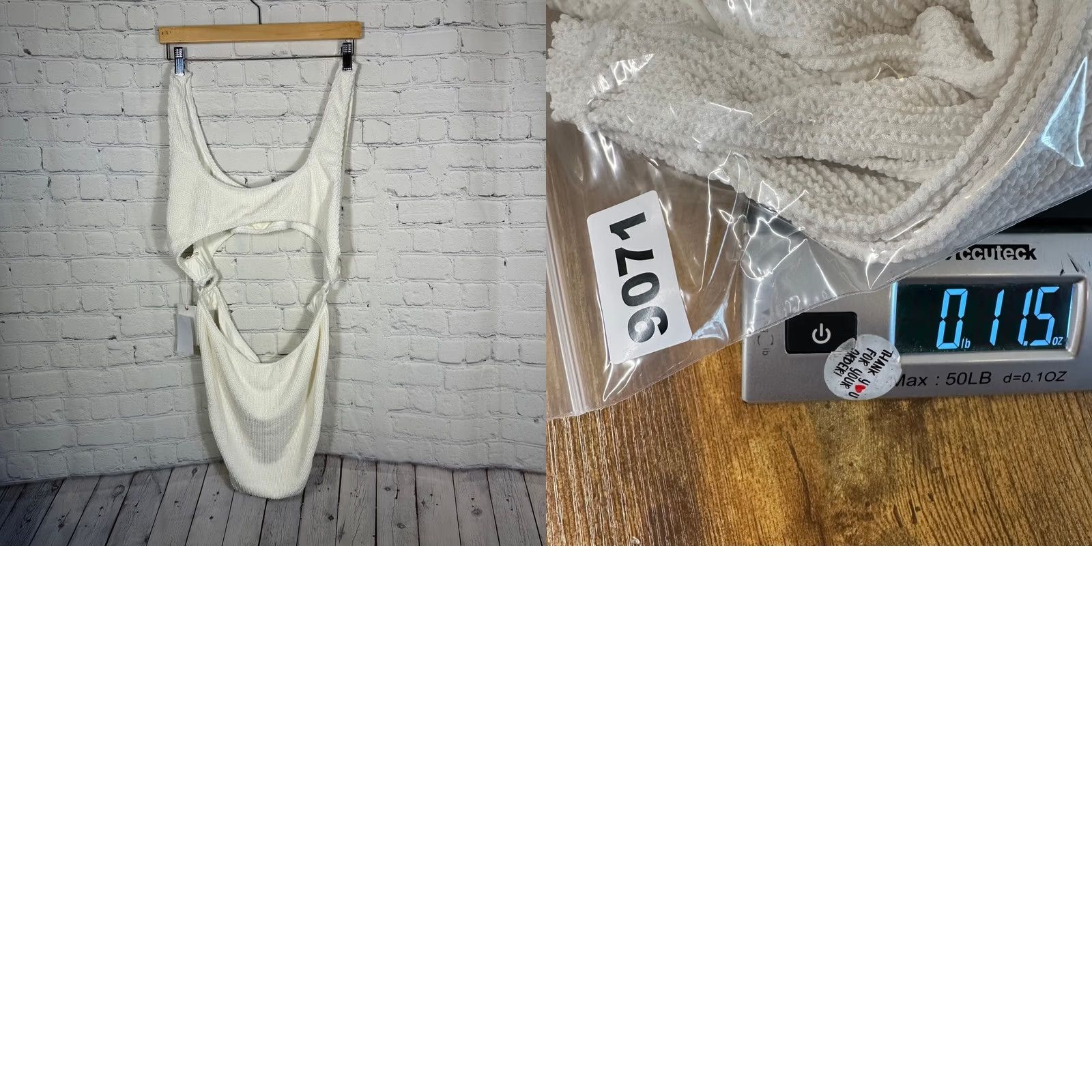 Good American Good American Always Fits Monokini Cloud White Cutout Swimsuit 4XL Designer Women Size ONE SIZE - 8 Thumbnail
