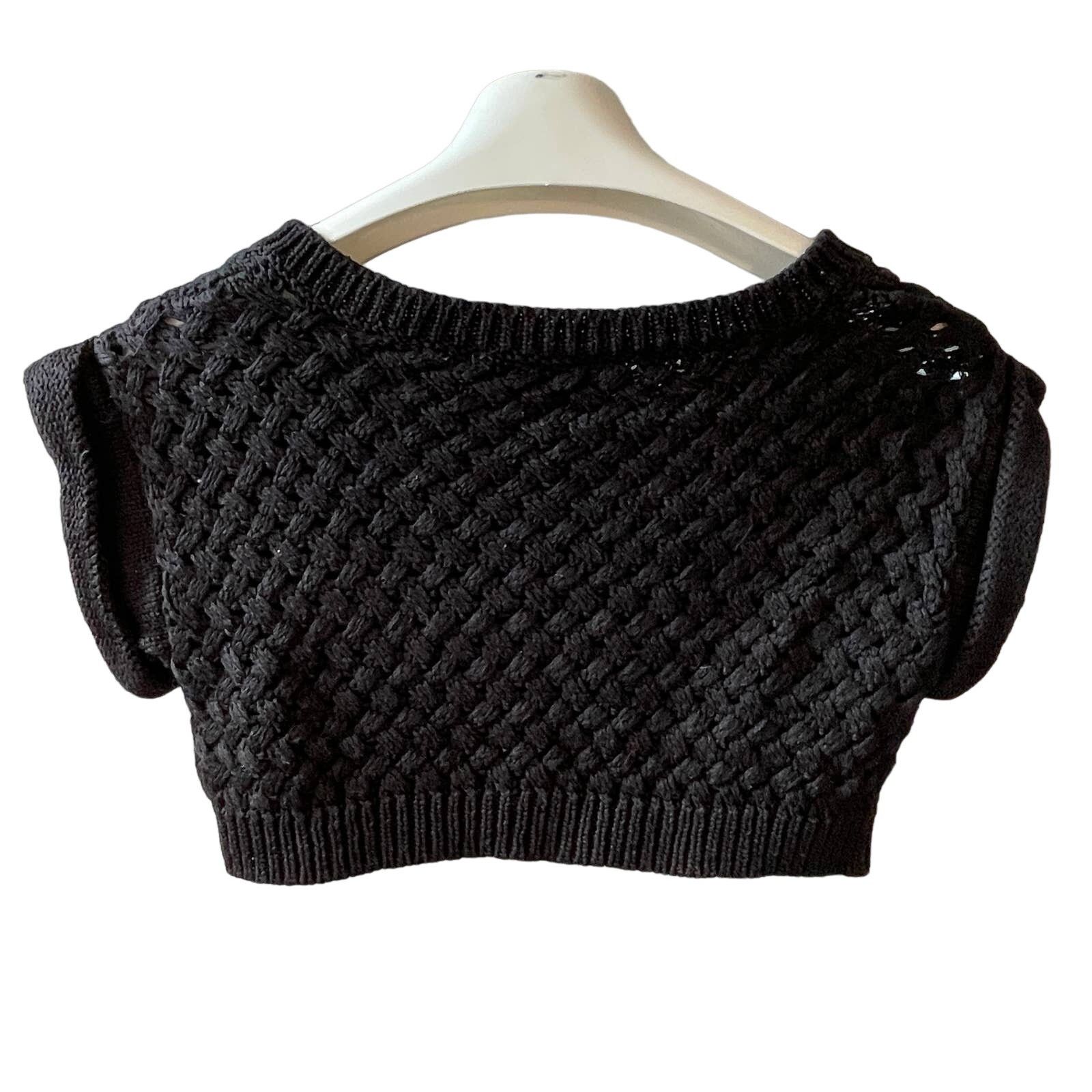 3.1 Phillip Lim 3.1 Phillip Lim Basketweave Cropped Cardigan Sweater Sz Med Size M / US 6-8 / IT 42-44 - 3 Thumbnail