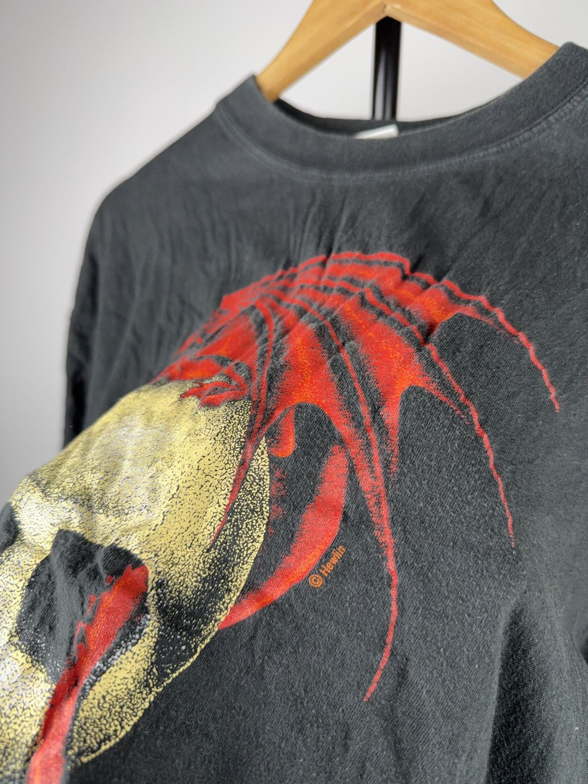 Japanese Brand ☠️90s Gothic Hewlin Dark Fantasy Skull Dragon Graphic Tee XL Size US XL / EU 56 / 4 - 7 Thumbnail