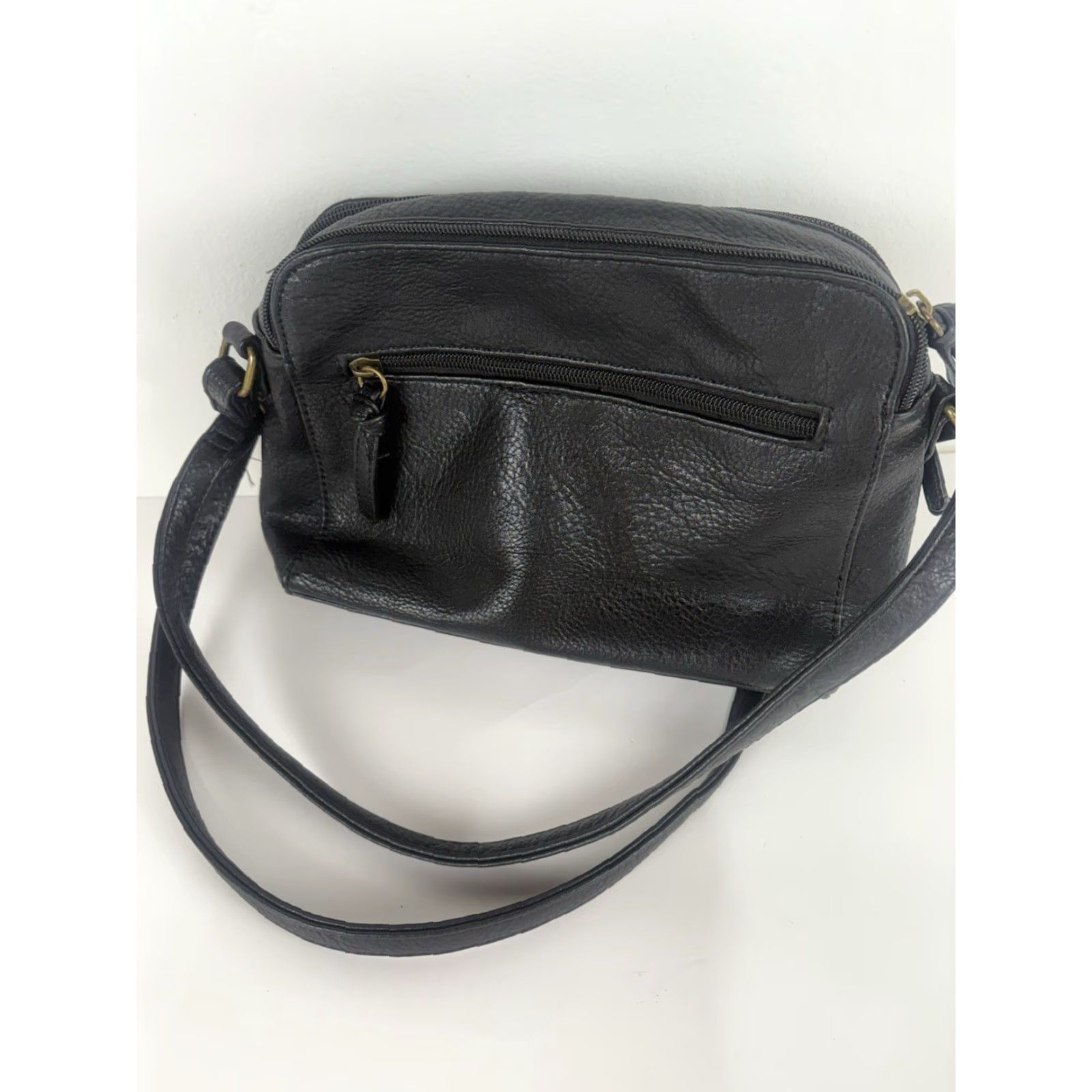 Vintage Bueno Black Pebbled Leather Small Shoulder Bag Size ONE SIZE - 3 Thumbnail