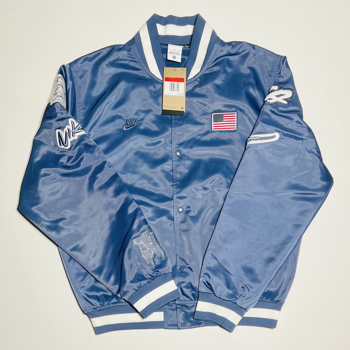 Nike Nike USA Dugout Breaking Satin Jacket Blue / Navy FN9460-491 Size US L / EU 52-54 / 3 - 1 Thumbnail