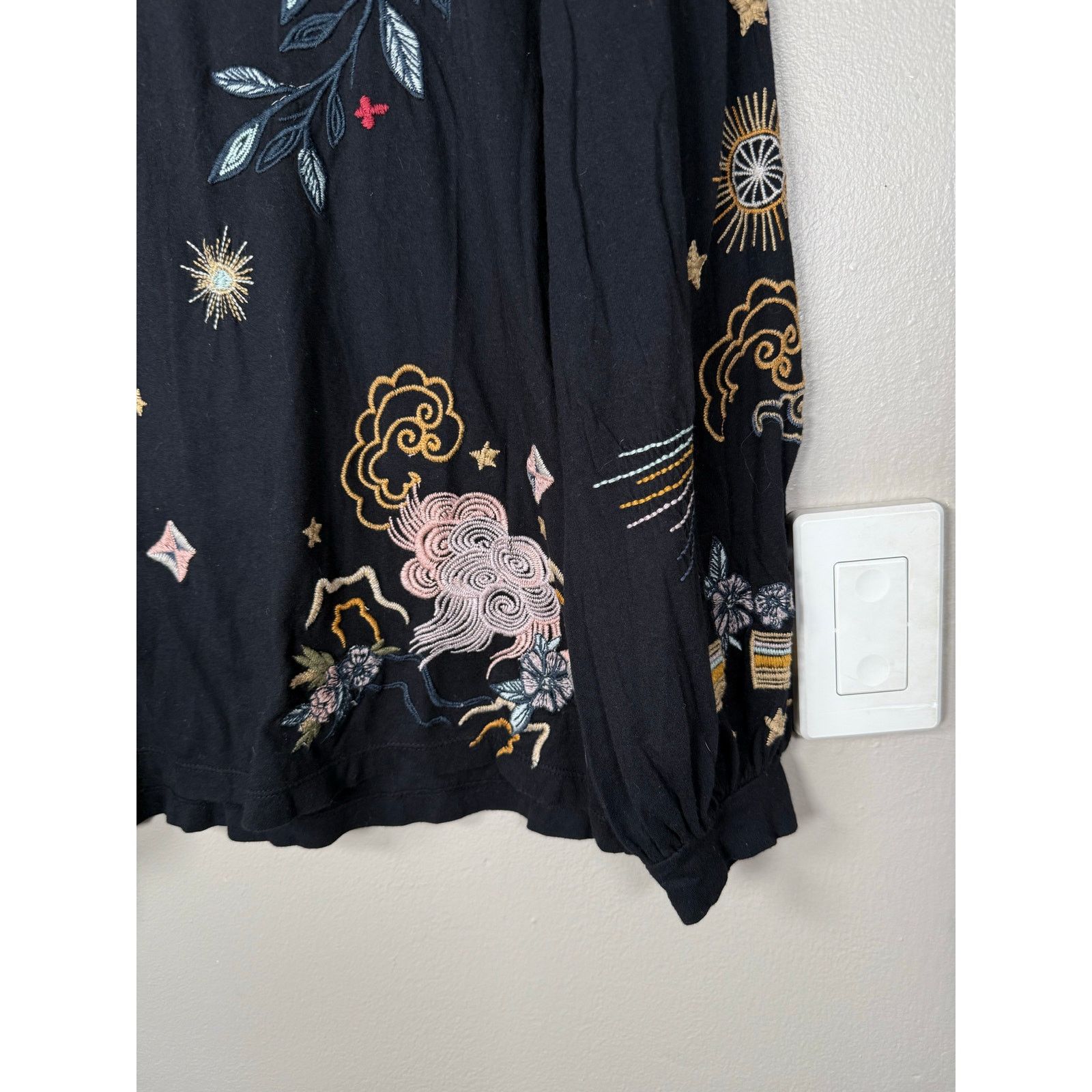 Johnny Was Johnny Was Selah Cuffed Puff Whimsigoth Embroidered Shirt S Size S / US 4 / IT 40 - 7 Thumbnail