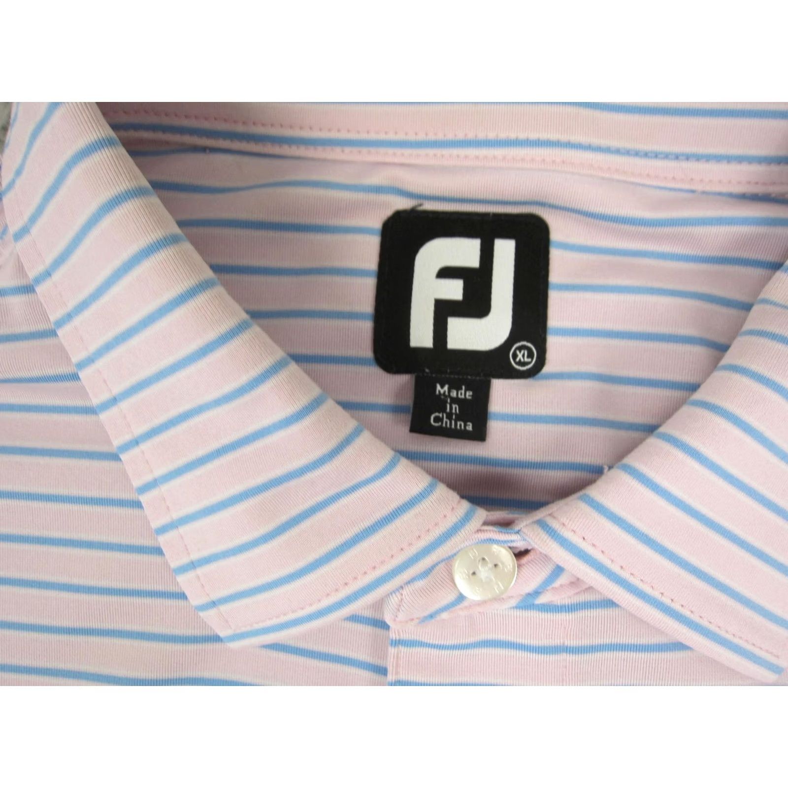 Footjoy FootJoy Polo Shirt Adult XL Pink Striped Golfing Performance Mens Size US XL / EU 56 / 4 - 3 Thumbnail