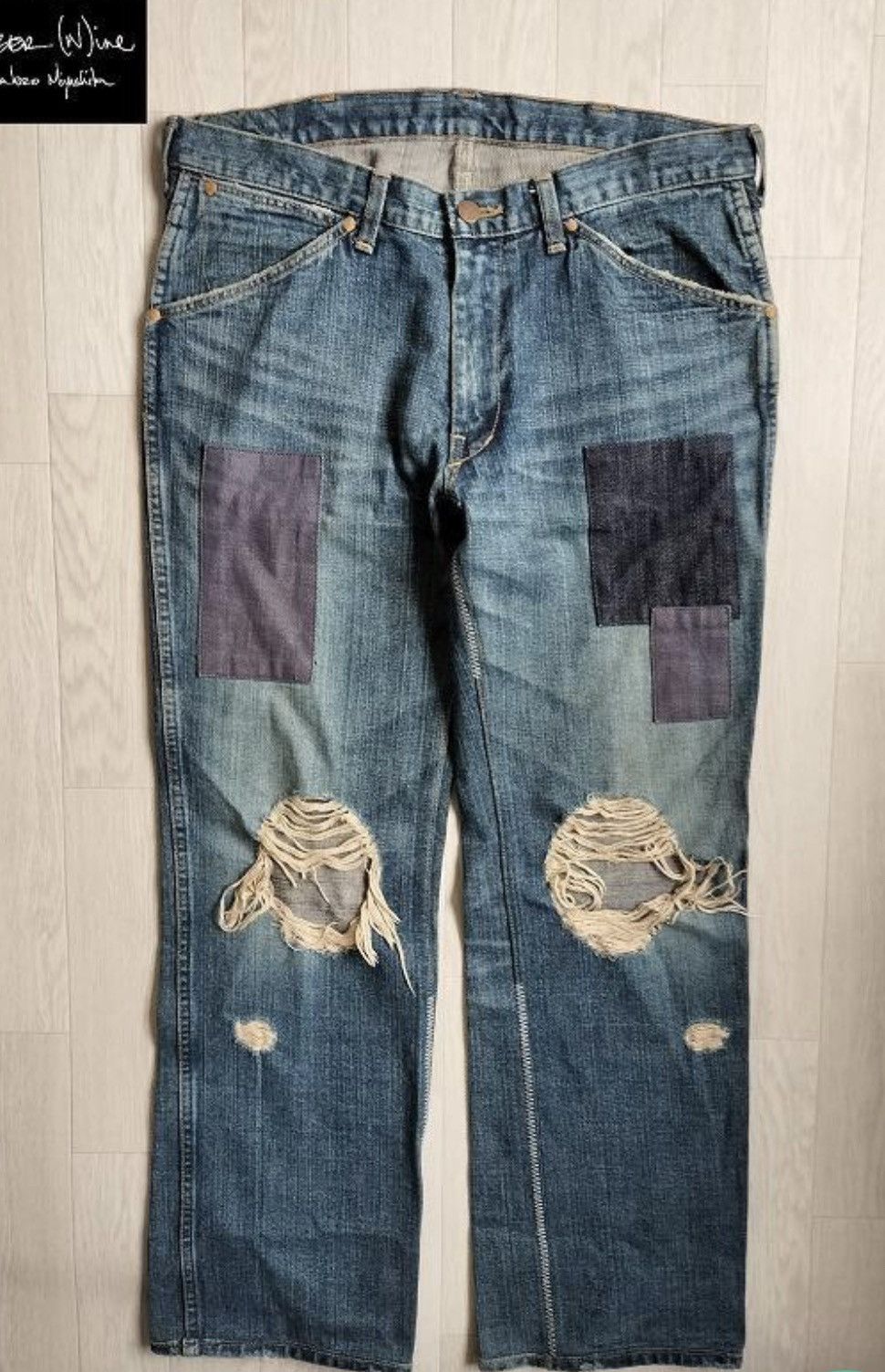 image of Number N Ine Number (N)Ine Ss03 Kurt Cobain Patchwork Denim in Indigo, Men's (Size 31)