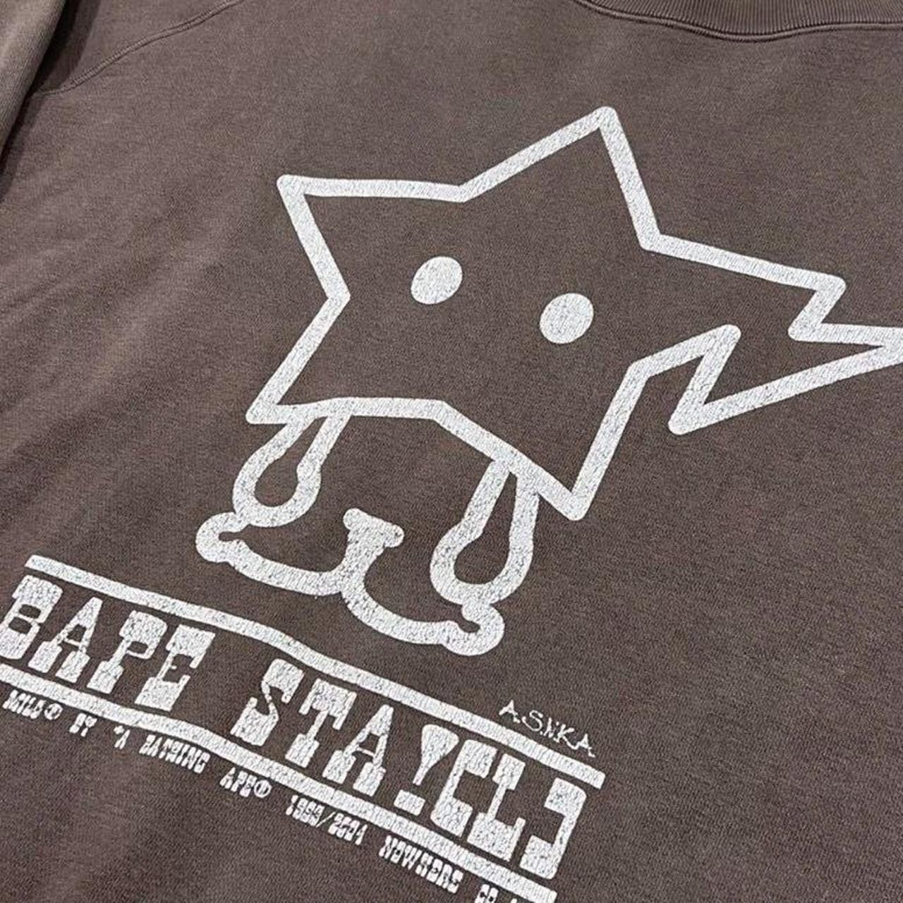 Bape A Bathing Ape Baby Milo Bapesta Brown Crewneck Size US L / EU 52-54 / 3 - 2 Thumbnail