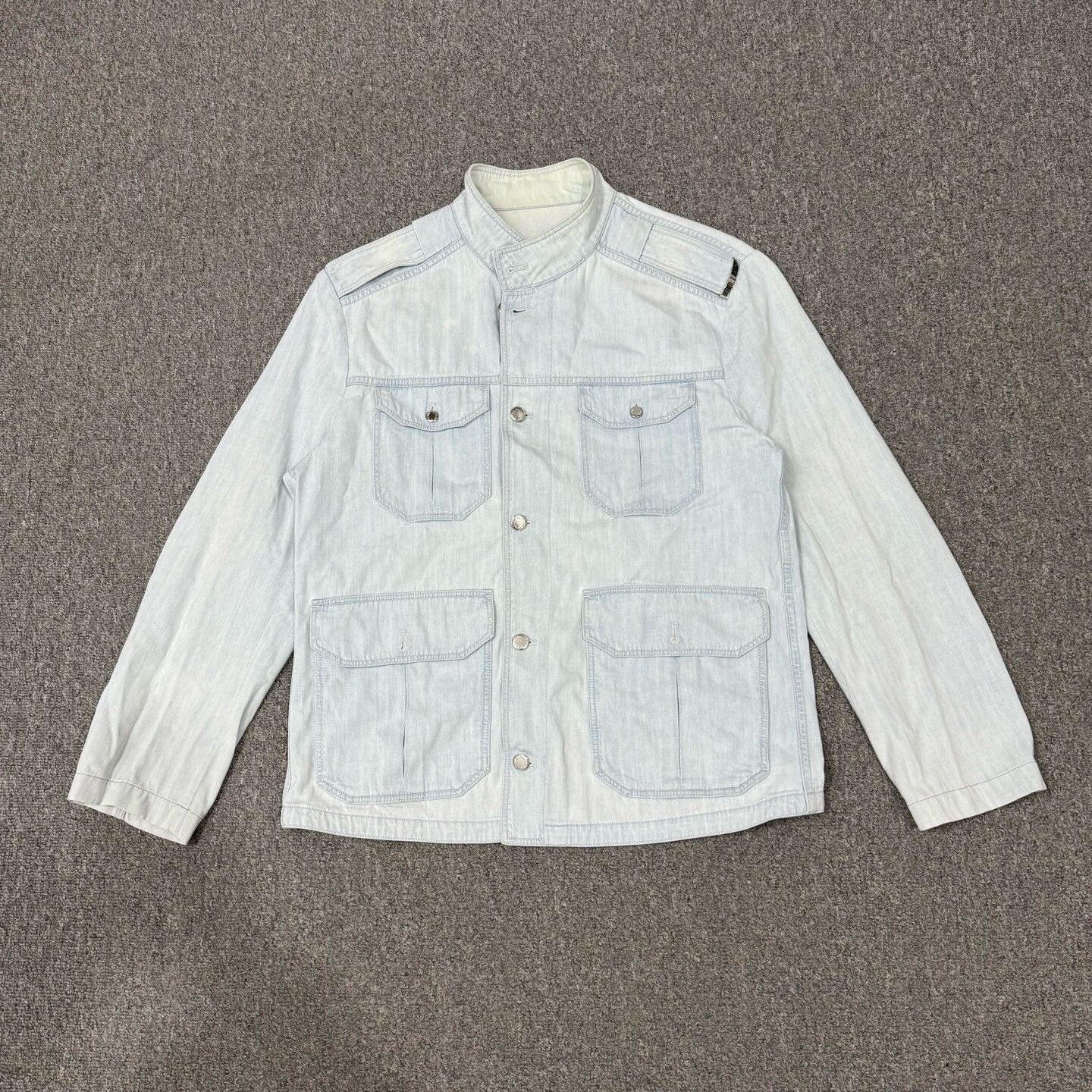 Louis Vuitton Louis Vuitton Blue Multi-Pocket Shirt Jacket Size US L / EU 52-54 / 3 - 1 Thumbnail