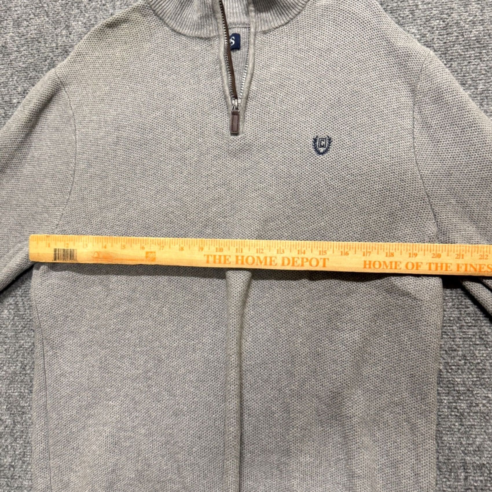 Chaps Chaps Pullover Sweatshirt Men's 2XL Gray Quarter Zip Elbow Pads Cotton Casual Big & Tall Sweatshirt Men Gray 2XL Size US XXL / EU 58 / 5 - 6 Thumbnail