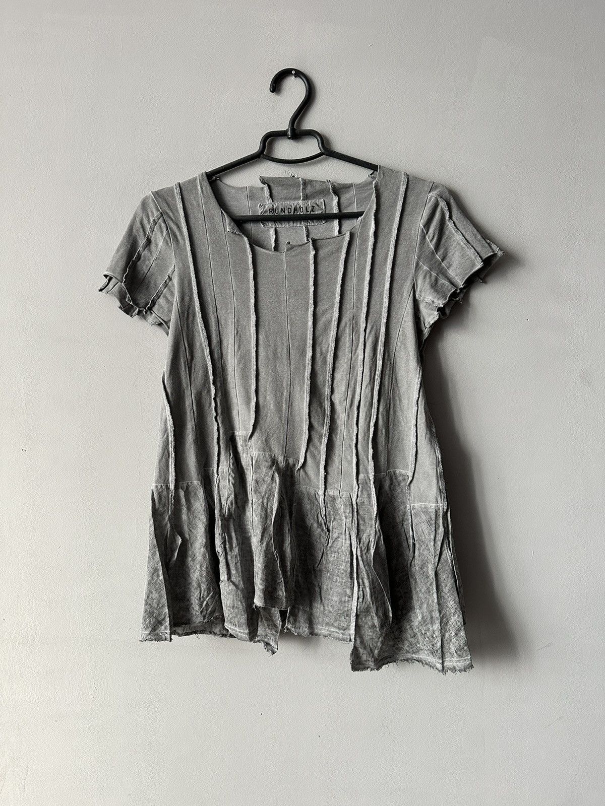image of Rundholz Dip Patchwork Avant Garde Light Top Size M in Grey, Women's