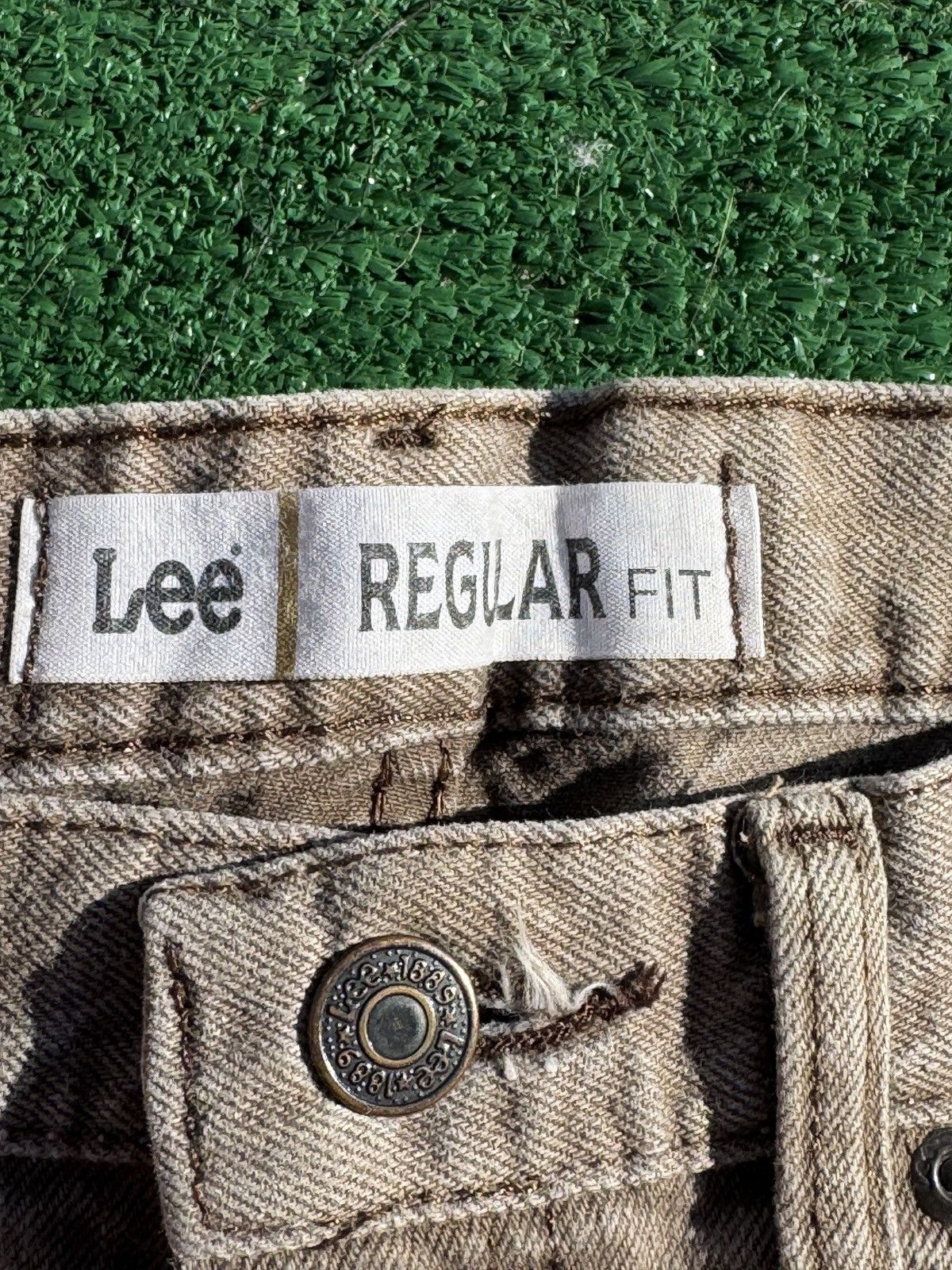 Lee Beige Lee Regular Fit Pants Size US 36 / EU 52 - 3 Thumbnail