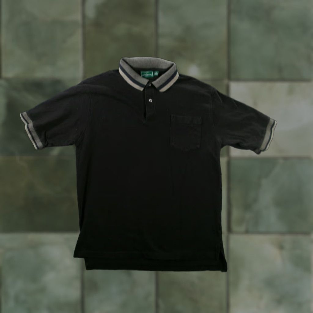 Vintage Outer Banks Polo Shirt Mens Large Black Ringer Collar Casual Classic Preppy Golf Size US L / EU 52-54 / 3 - 1 Thumbnail