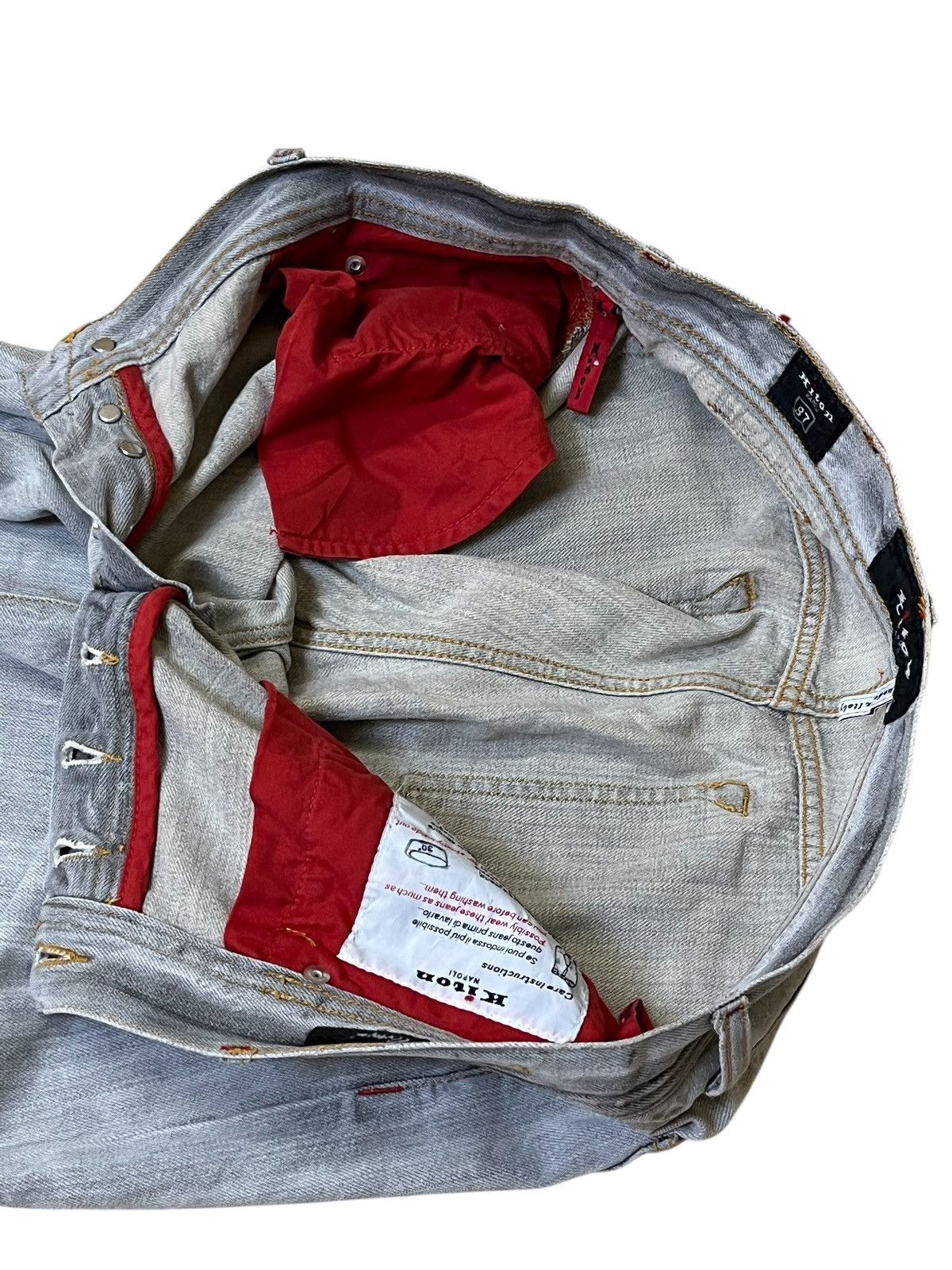Kiton SICK🔥KITON NAPOLI GREY SELVEDGE JEANS. Size US 36 / EU 52 - 10 Thumbnail