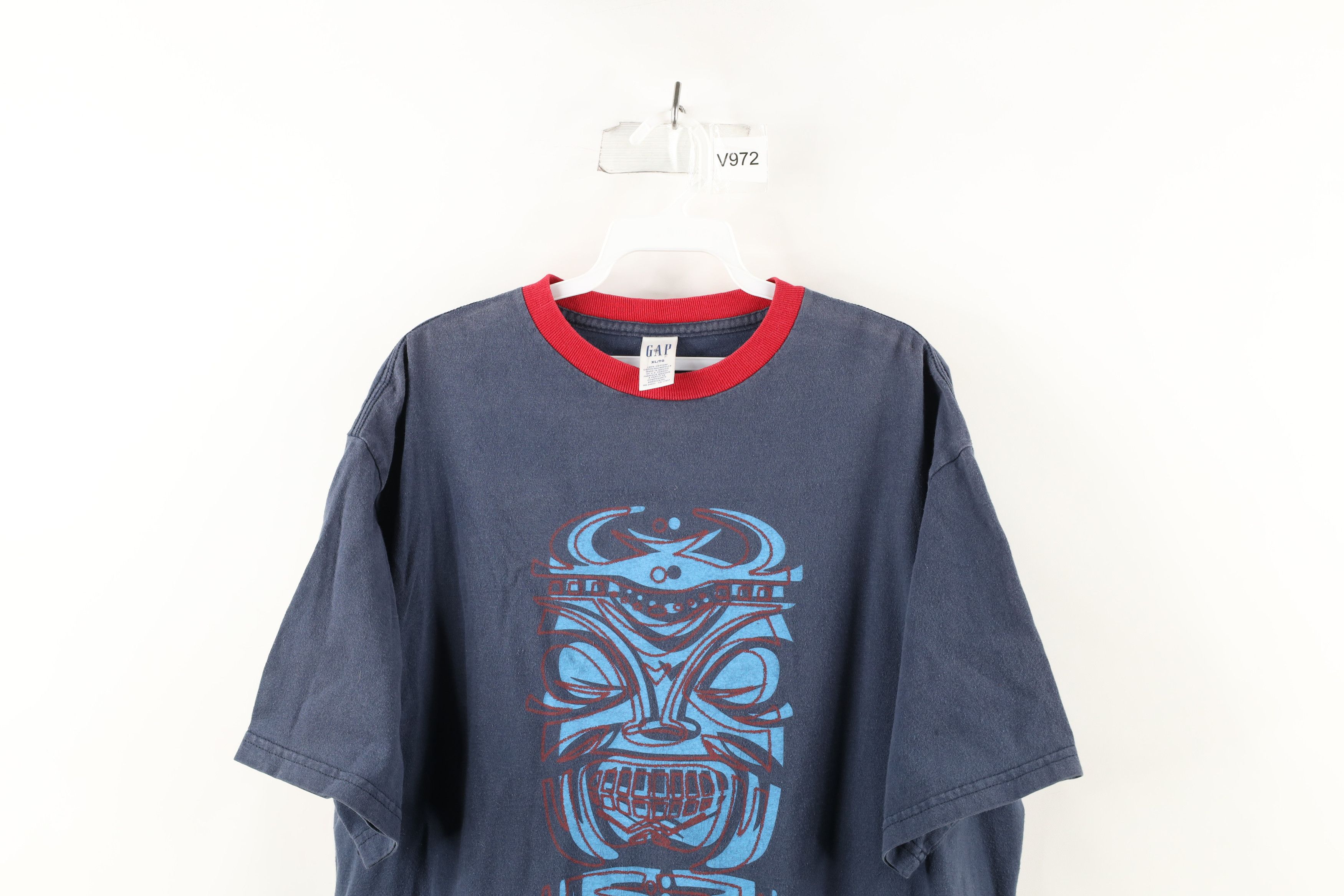 Gap Vintage Gap Monster Face Short Sleeve T-Shirt Blue Cotton Size US XL / EU 56 / 4 - 2 Thumbnail