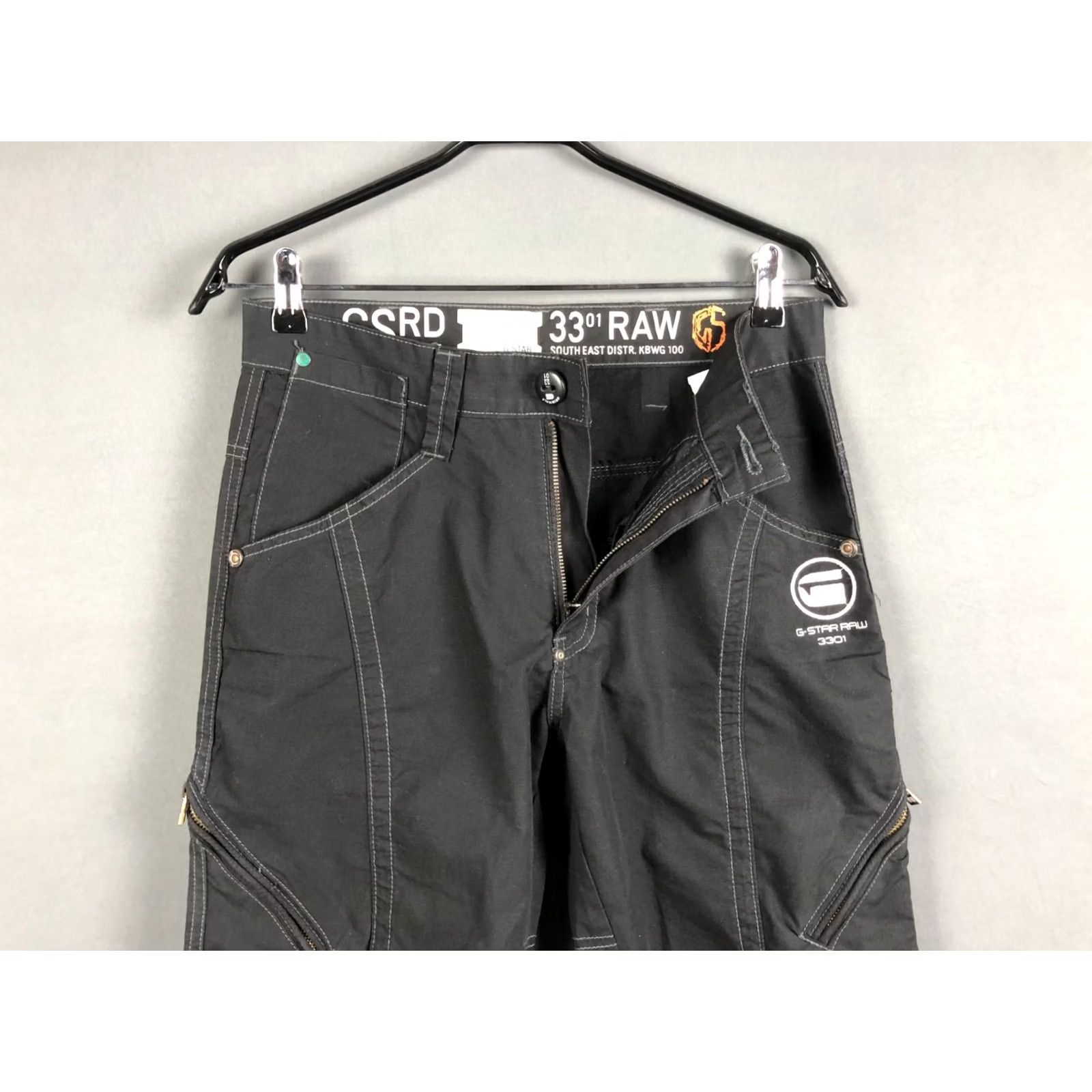 G-Star G-Star 3301 Cargo Pants Regular Cotton Black W29 L32 Mens Pants Size US 29 - 6 Thumbnail