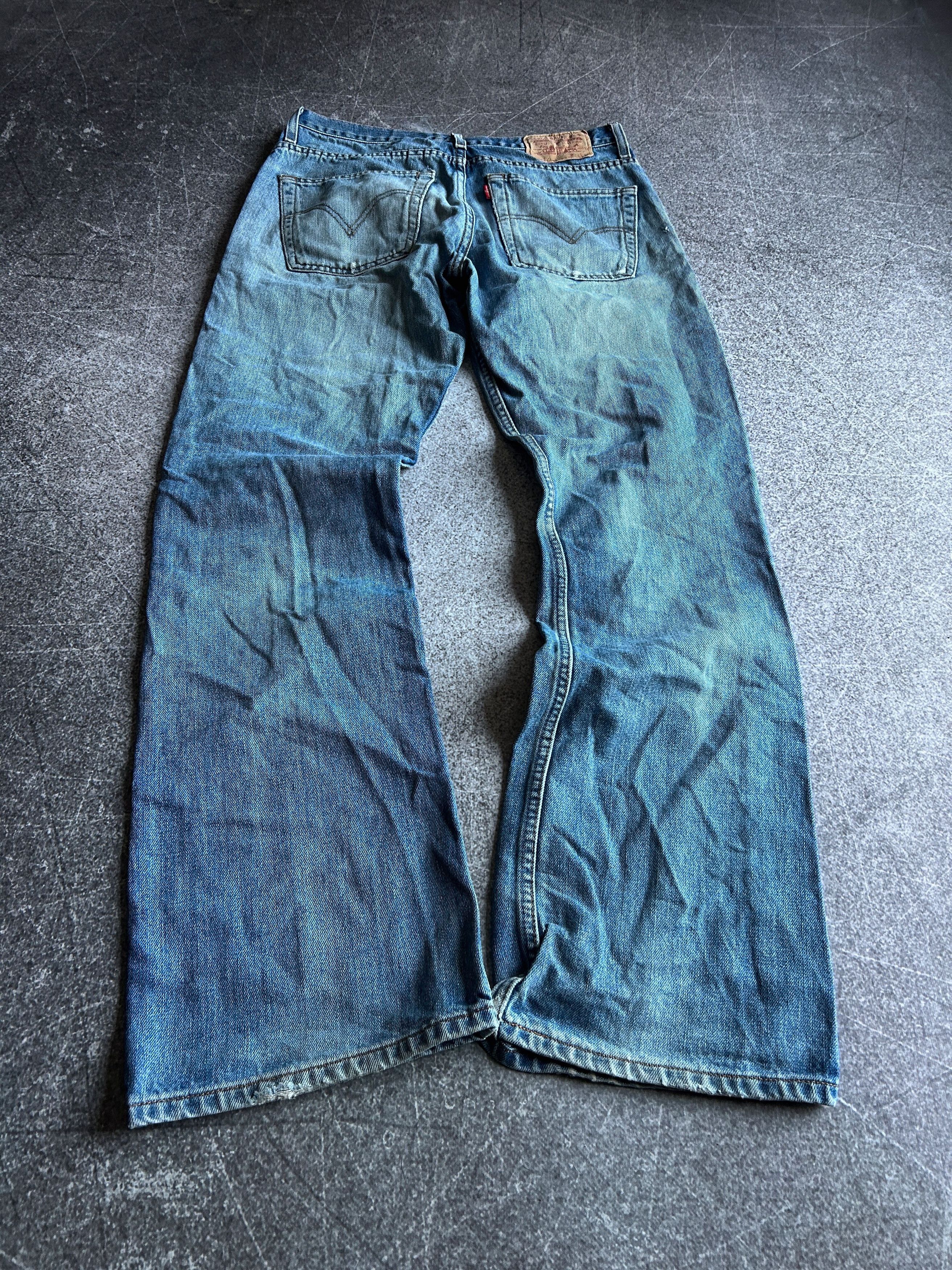 Vintage VTG RICK OWENS BALENCIAGA STYLE TRASHED JEANS 90S Size US 32 / EU 48 - 2 Thumbnail