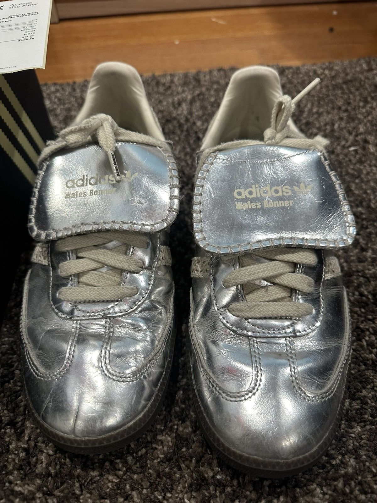 Adidas × Wales Bonner Adidas Wales Boner Samba Silver Grey/Chrome Size US 10.5 / EU 43-44 - 4 Thumbnail