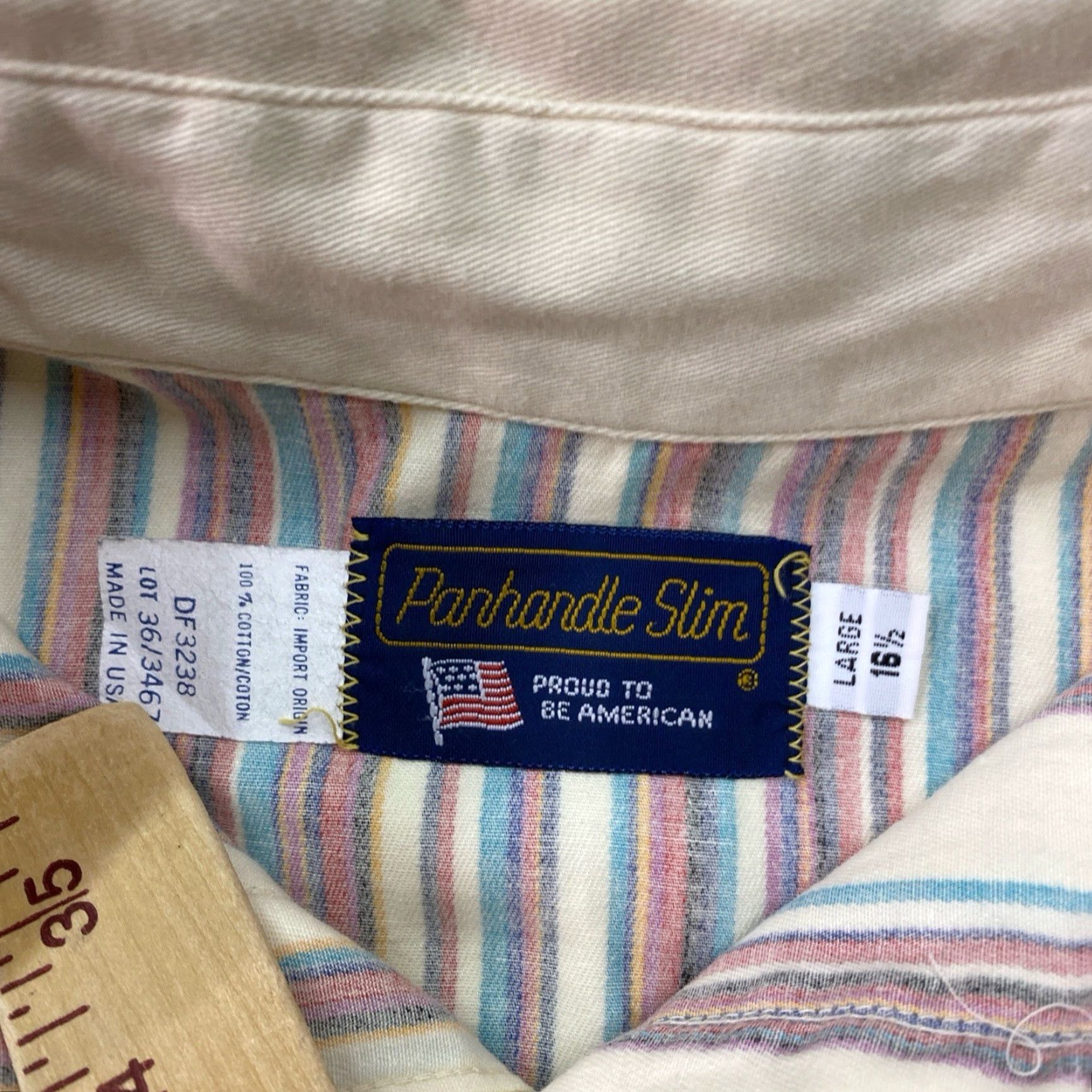 Vintage VINTAGE Panhandle Slim White Striped Rodeo Brushpopper Shirt Men Large Size US L / EU 52-54 / 3 - 2 Thumbnail