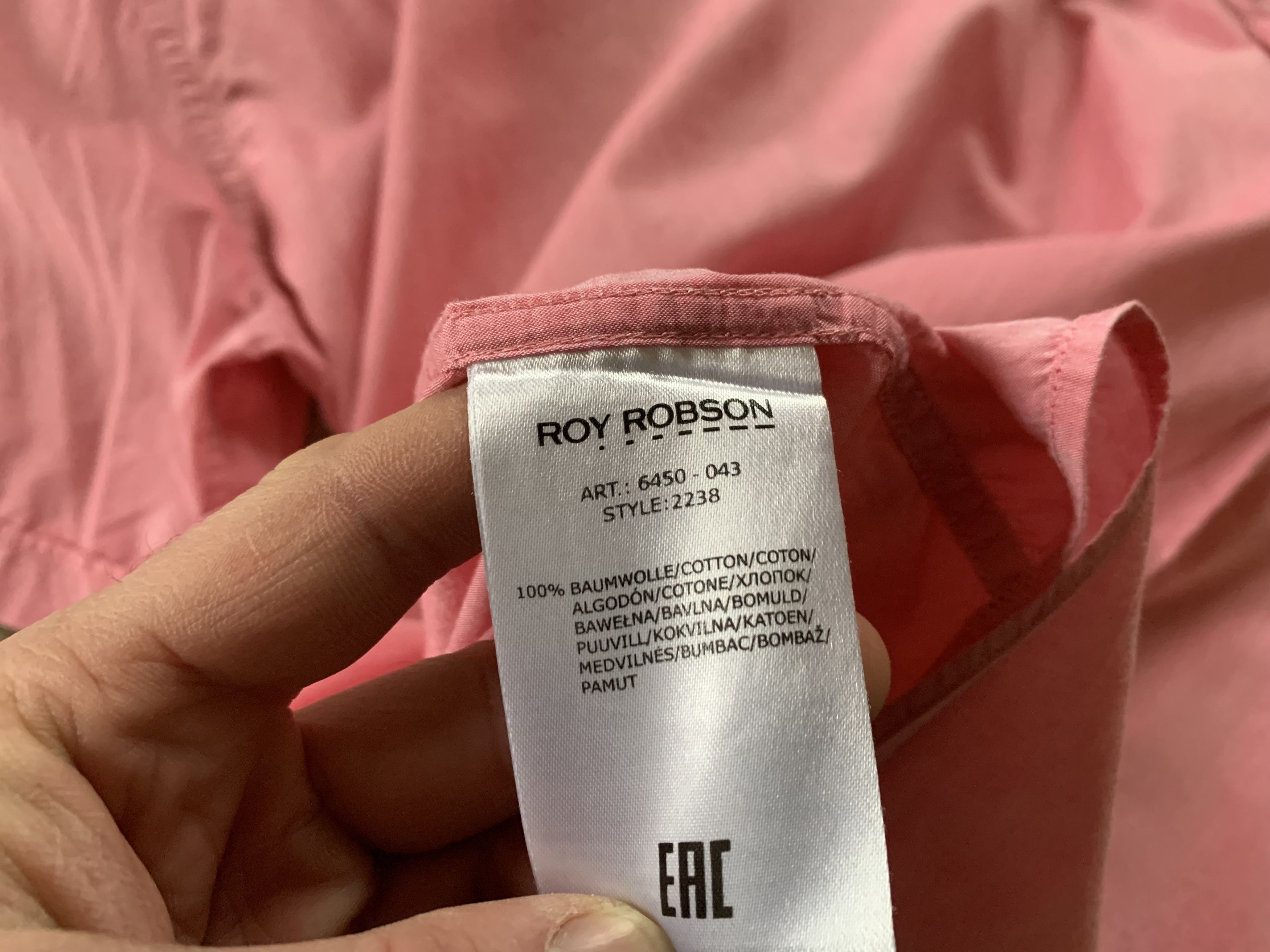 Designer Roy Robson Shape Fit Pink Short Sleeve Shirt Size US M / EU 48-50 / 2 - 7 Thumbnail