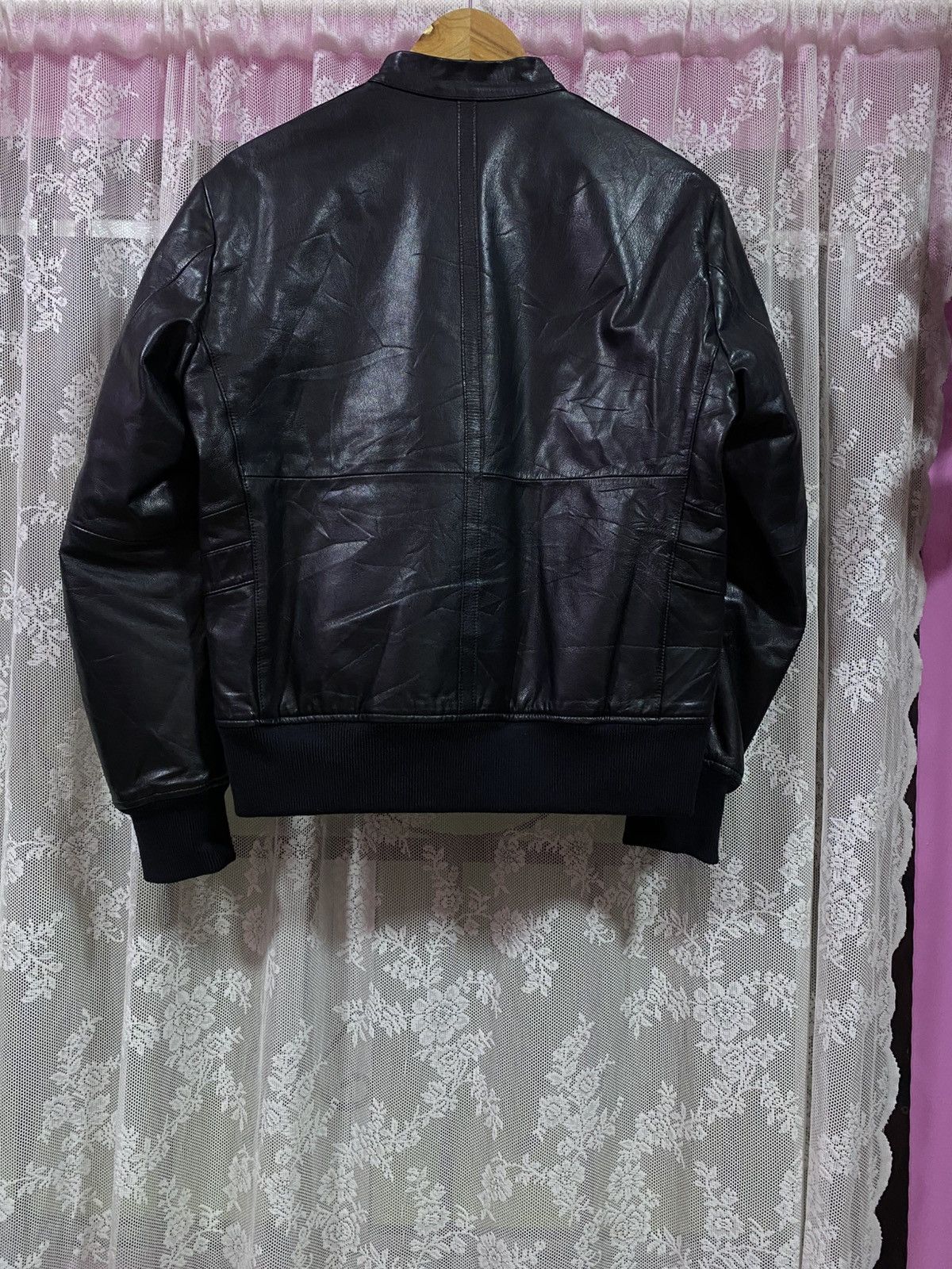 Ermenegildo Zegna 750$ Ermenegildo Zegna Leather Bomber Jacket Black Size US M / EU 48-50 / 2 - 2 Thumbnail