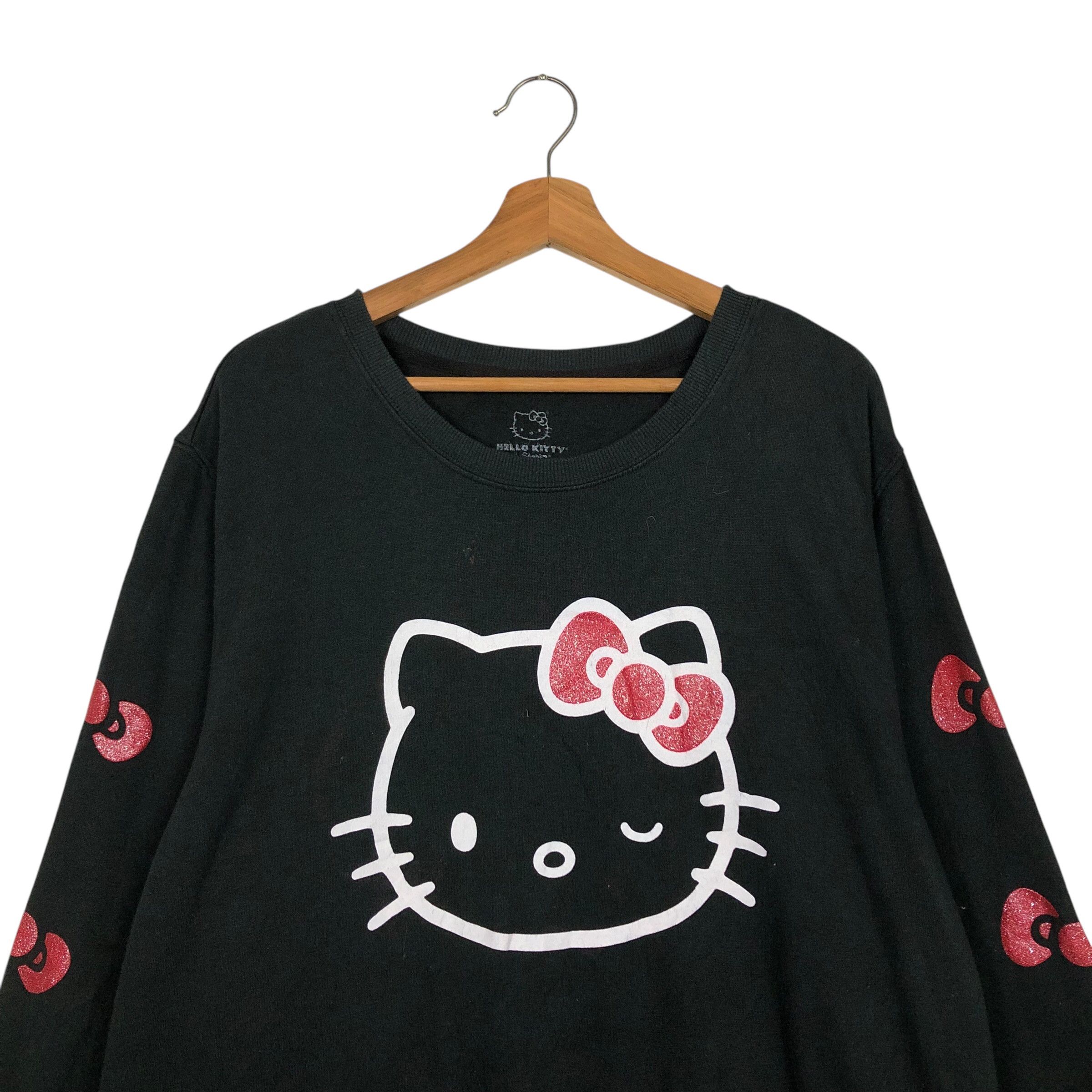 Japanese Brand 📌Vintage Sweatshirt Hello Kitty Big Logo Design Size US XL / EU 56 / 4 - 4 Thumbnail