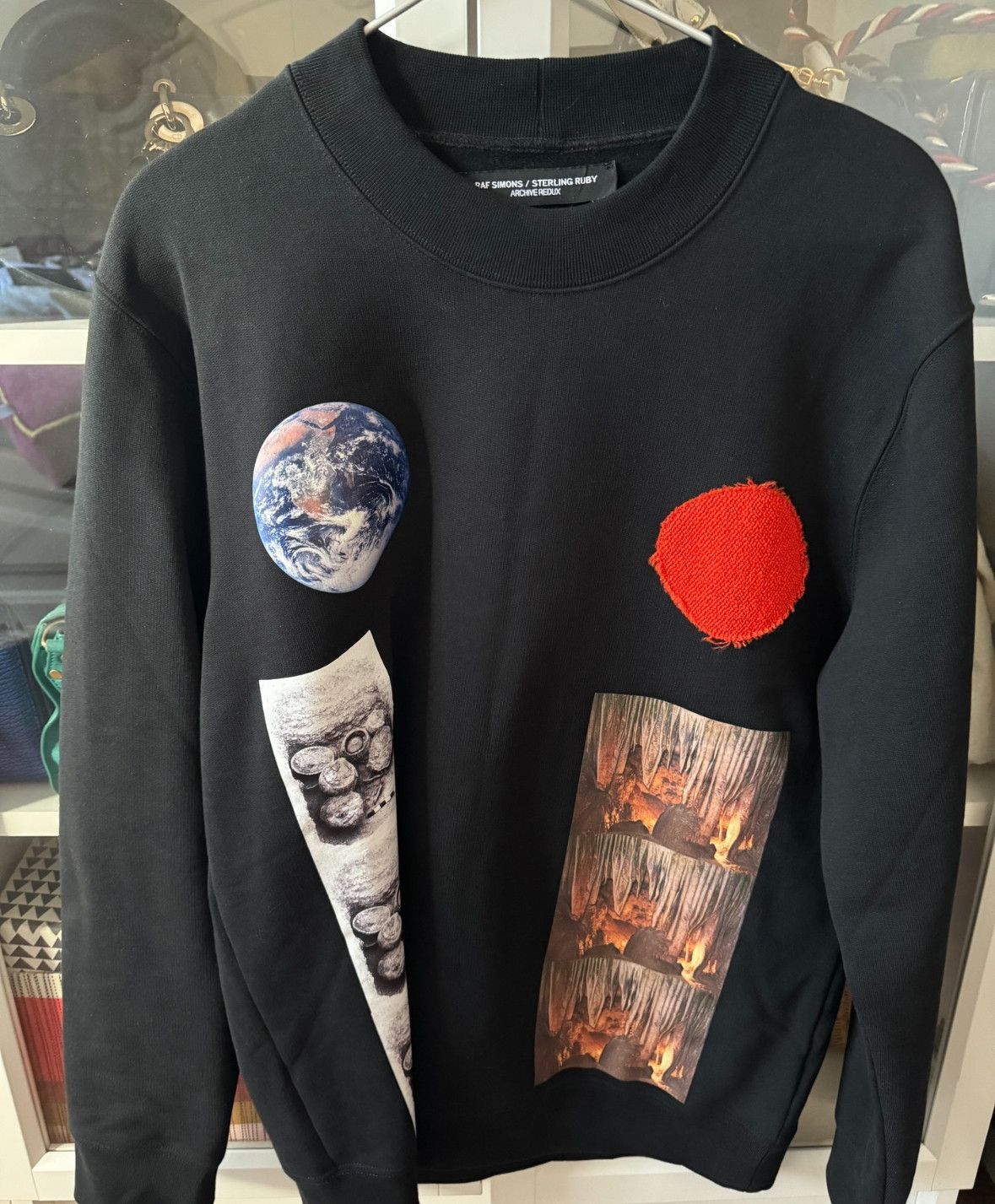 Raf Simons archive redux Earth Planet Print Patch Pullover Sweatshirt- Size US M / EU 48-50 / 2 - 2 Thumbnail