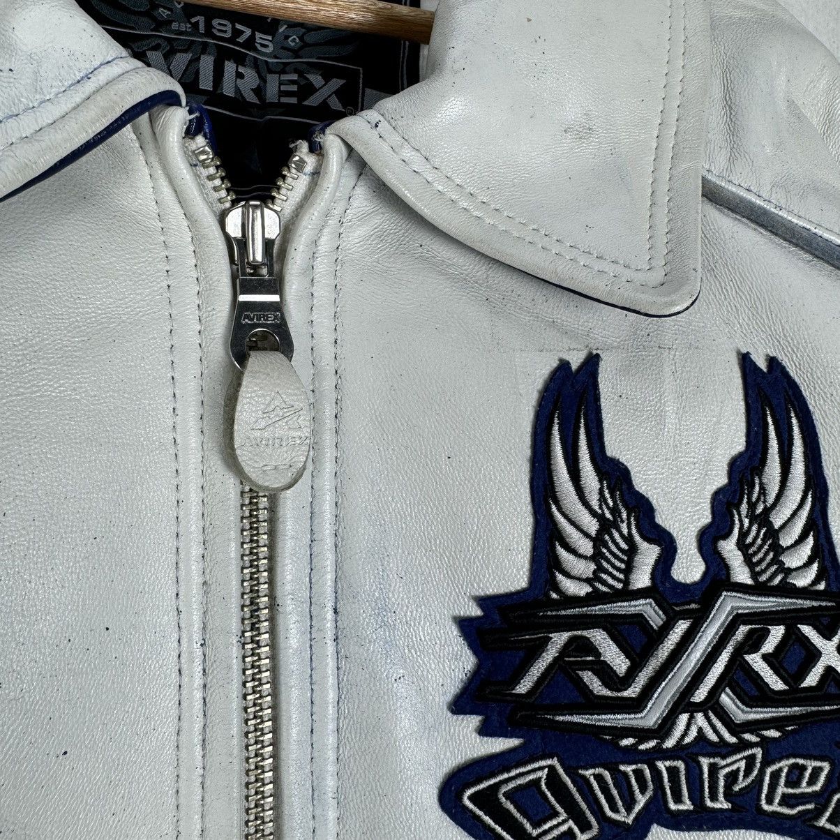 Avirex 🌟AVIREX ROAD DOGZ VARSITY LEATHER JACKET Size US XXL / EU 58 / 5 - 14 Thumbnail