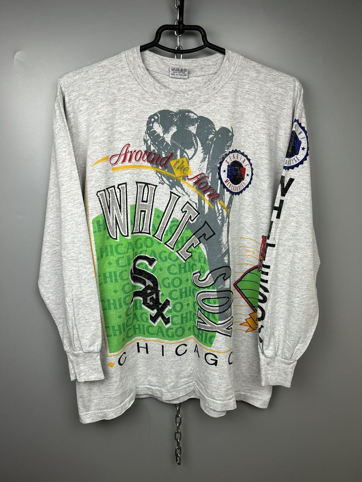 MLB × Vintage Vintage Chicago White Sox Graphic Baseball USA Long Sleeve Size US M / EU 48-50 / 2 - 2 Thumbnail