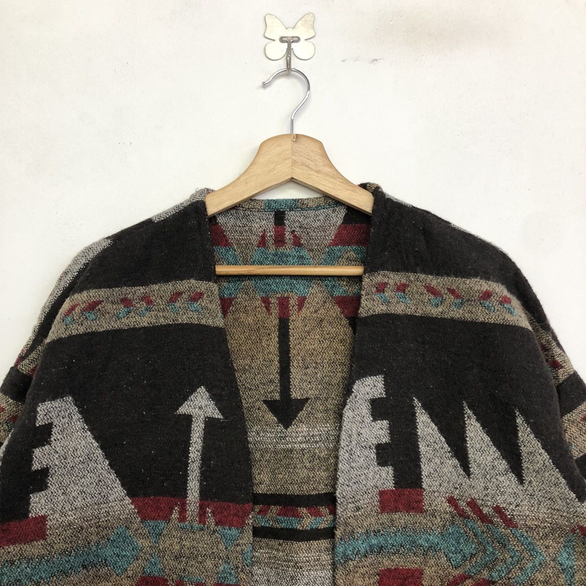 Japanese Brand × Smartwool Sureve Navajo Rug Blanket Wool Wrap Coat Jacket Size US L / EU 52-54 / 3 - 3 Thumbnail