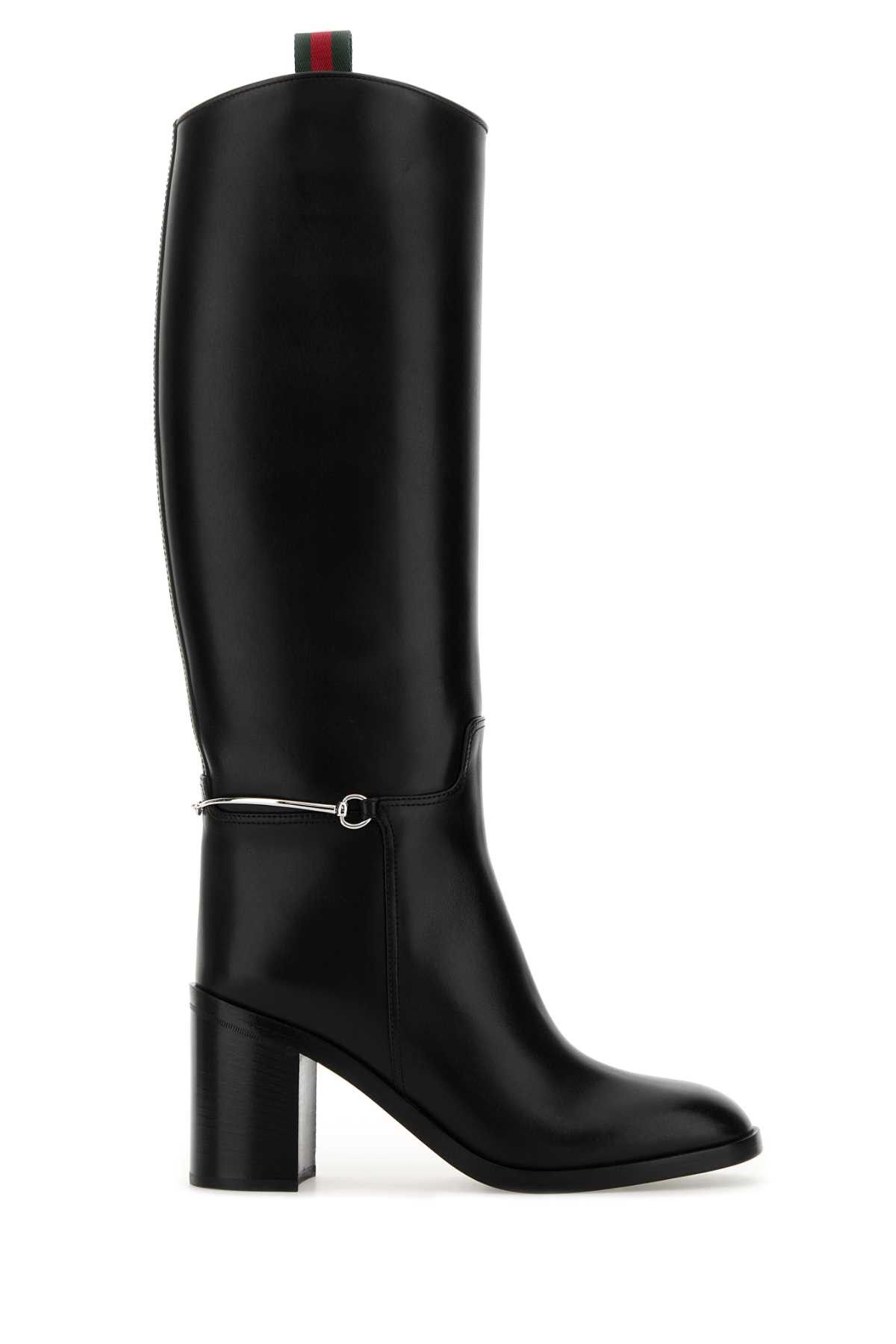 Gucci Black Leather Boots Size US 6 / IT 36 - 1 Thumbnail