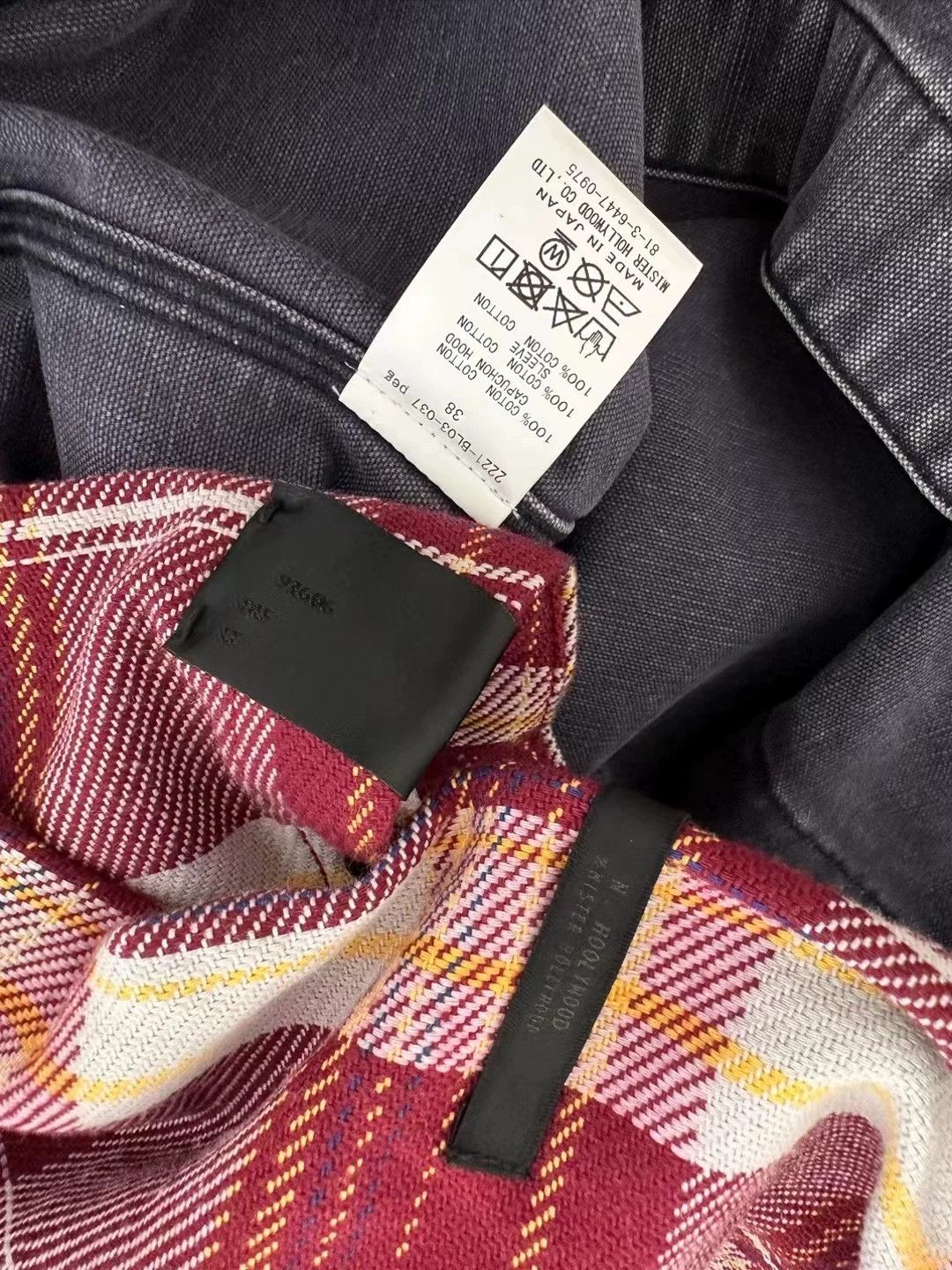N.Hoolywood N.HOOLYWOOD Denim Plaid Relaxed Hooded Shirt Japan Size US M / EU 48-50 / 2 - 4 Thumbnail