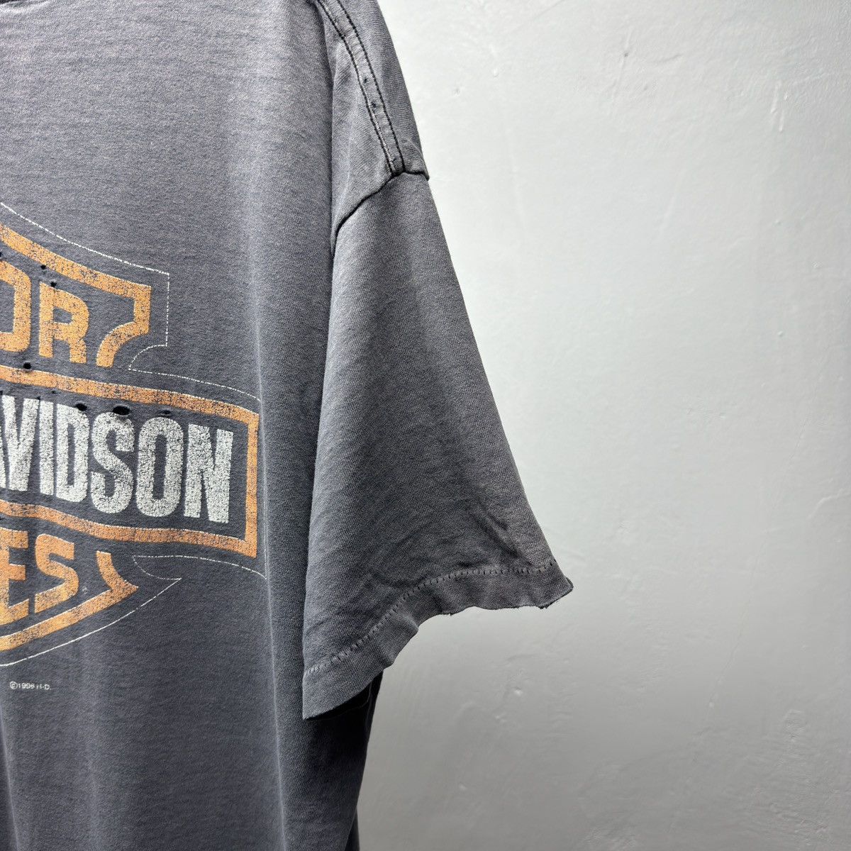 Harley Davidson Thrashed Faded Distressed Harley Shirt ERD Grunge WCC Band Size US XL / EU 56 / 4 - 11 Thumbnail
