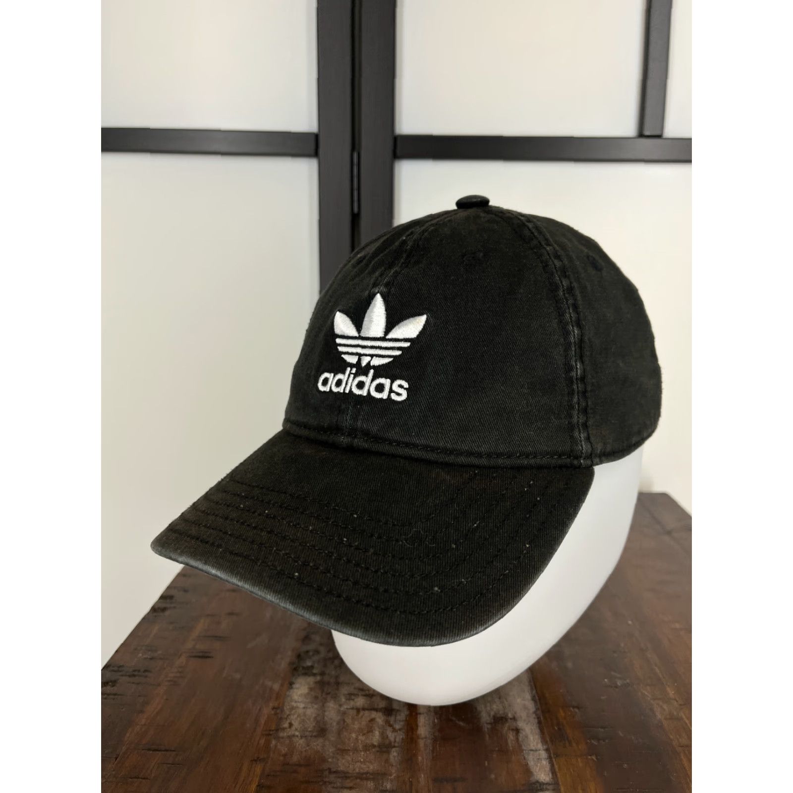 Adidas Adidas Hat Cap Strap Back Mens One Size Dark Gray Embroidered Cotton Golf Golfer Size ONE SIZE - 4 Thumbnail
