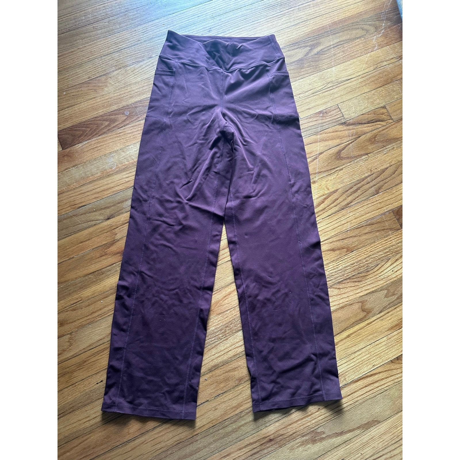 SKECHERS Skechers Go Walk High-Waisted Straight-Leg Yoga Pants Plum Size 28" / US 6 / IT 42 - 1 Thumbnail