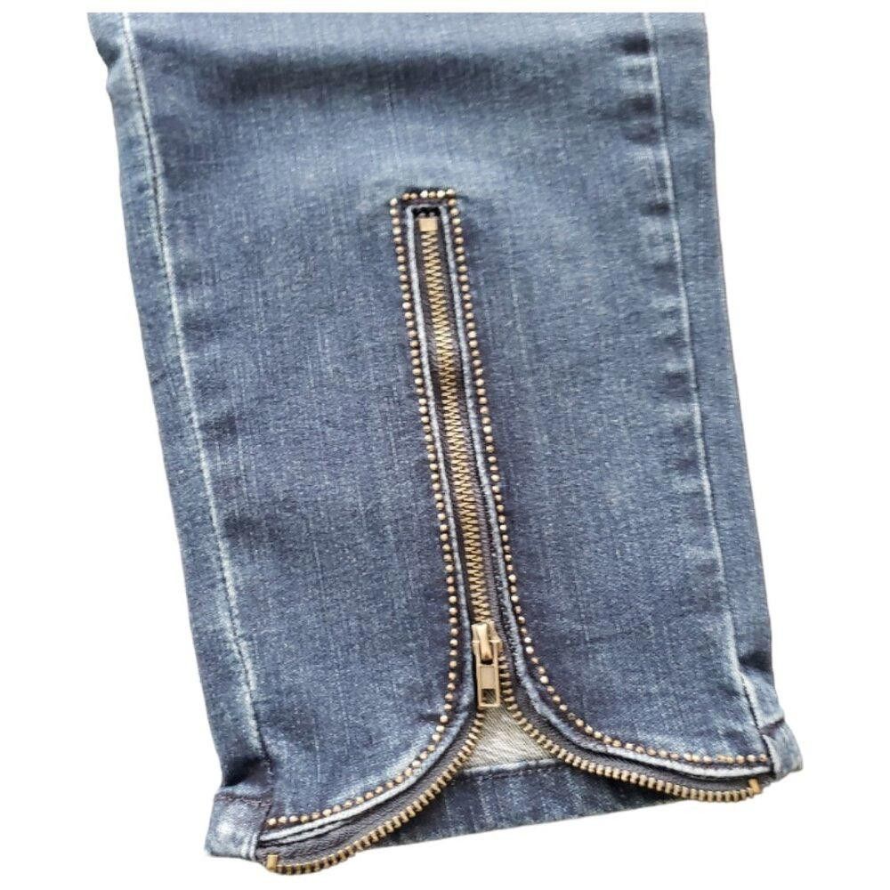 Designer CT711 Ethyl Ladies Blue Denim Cropped Zipped Ankle Jean 10 Size 32" / US 10 / IT 46 - 2 Thumbnail
