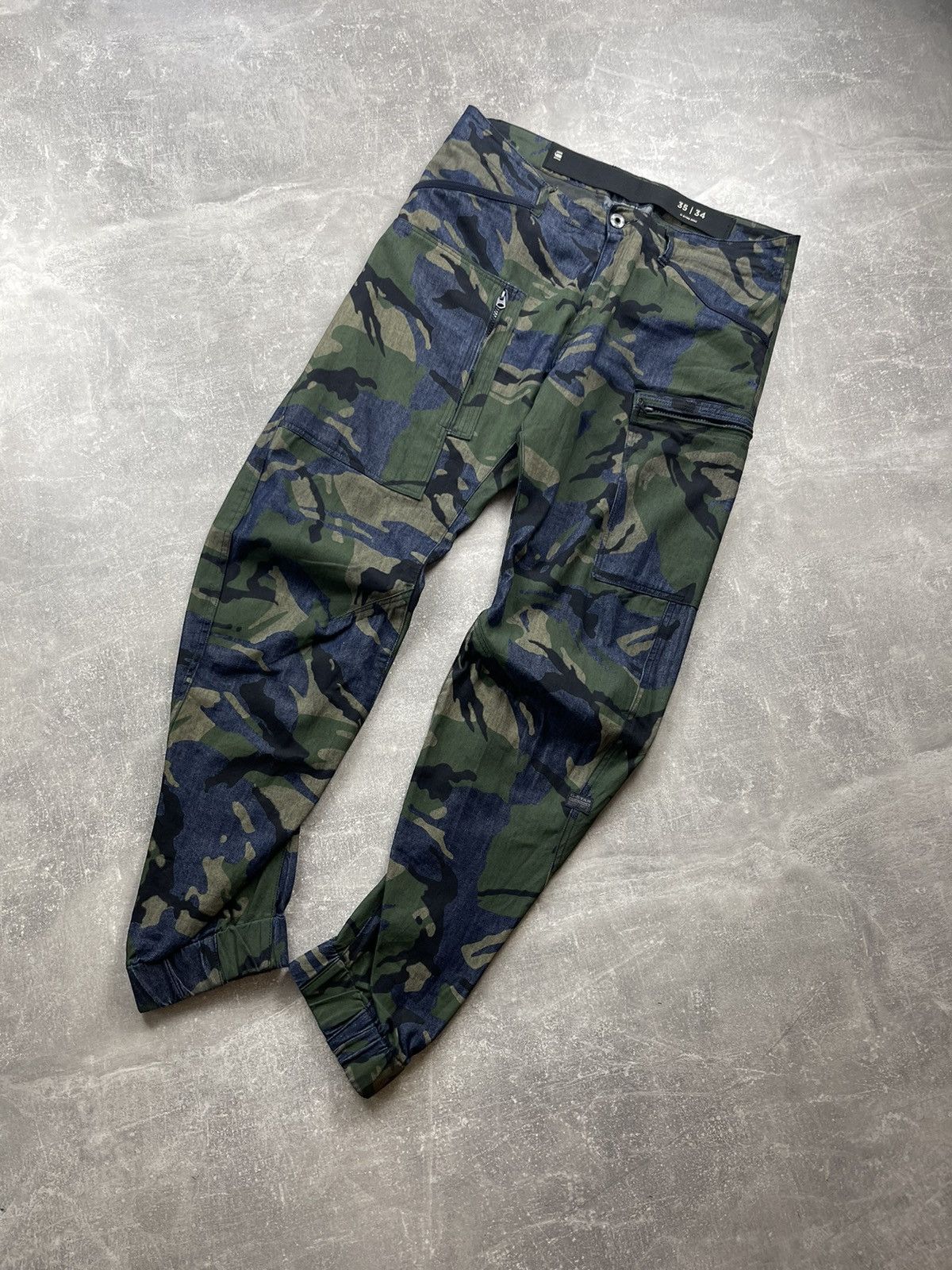 G-Star RAW Camouflage Cargo Pants Tapered Combat Trousers