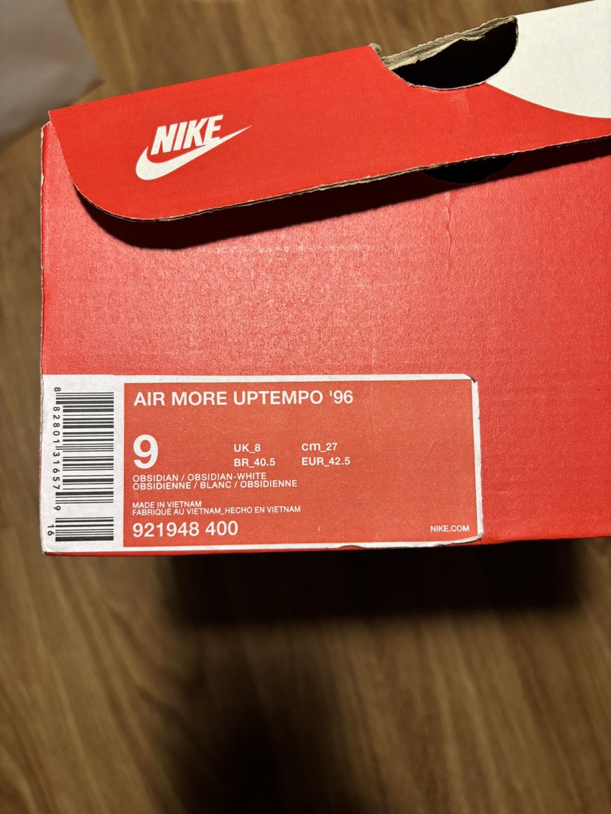 Nike Nike More Air Uptempo - obsidian Size US 9 / EU 42 - 2 Thumbnail