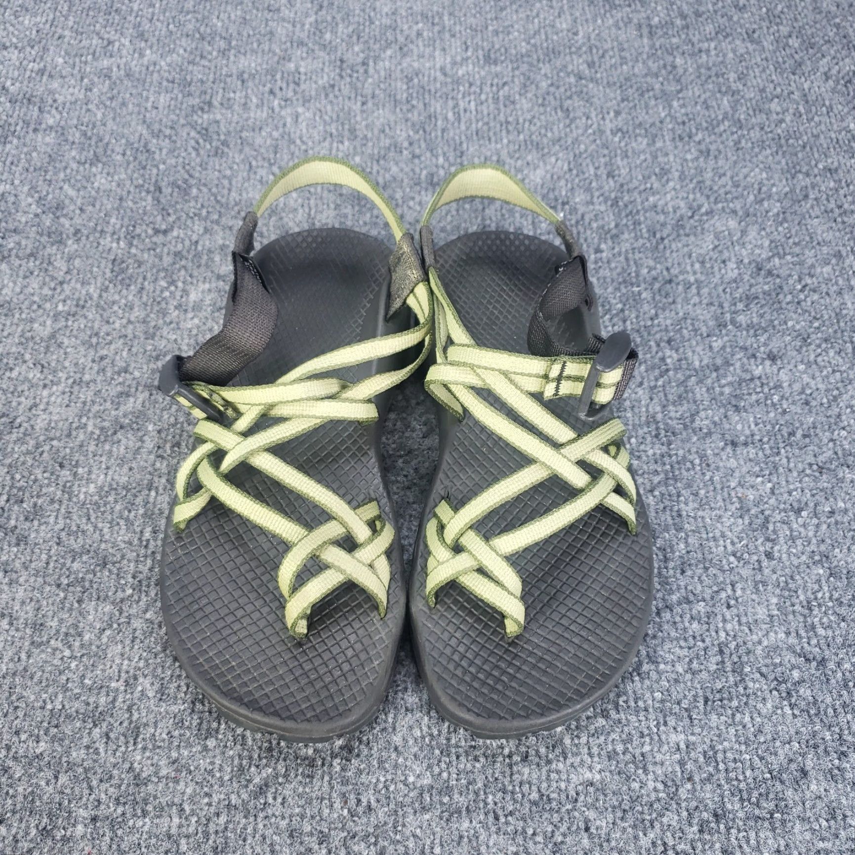 Chaco Chaco Z/Cloud X2 Sandals Womens Size 7 Black Green Kelp Knit Adjustable Casual Size US 8 / IT 38 - 3 Thumbnail