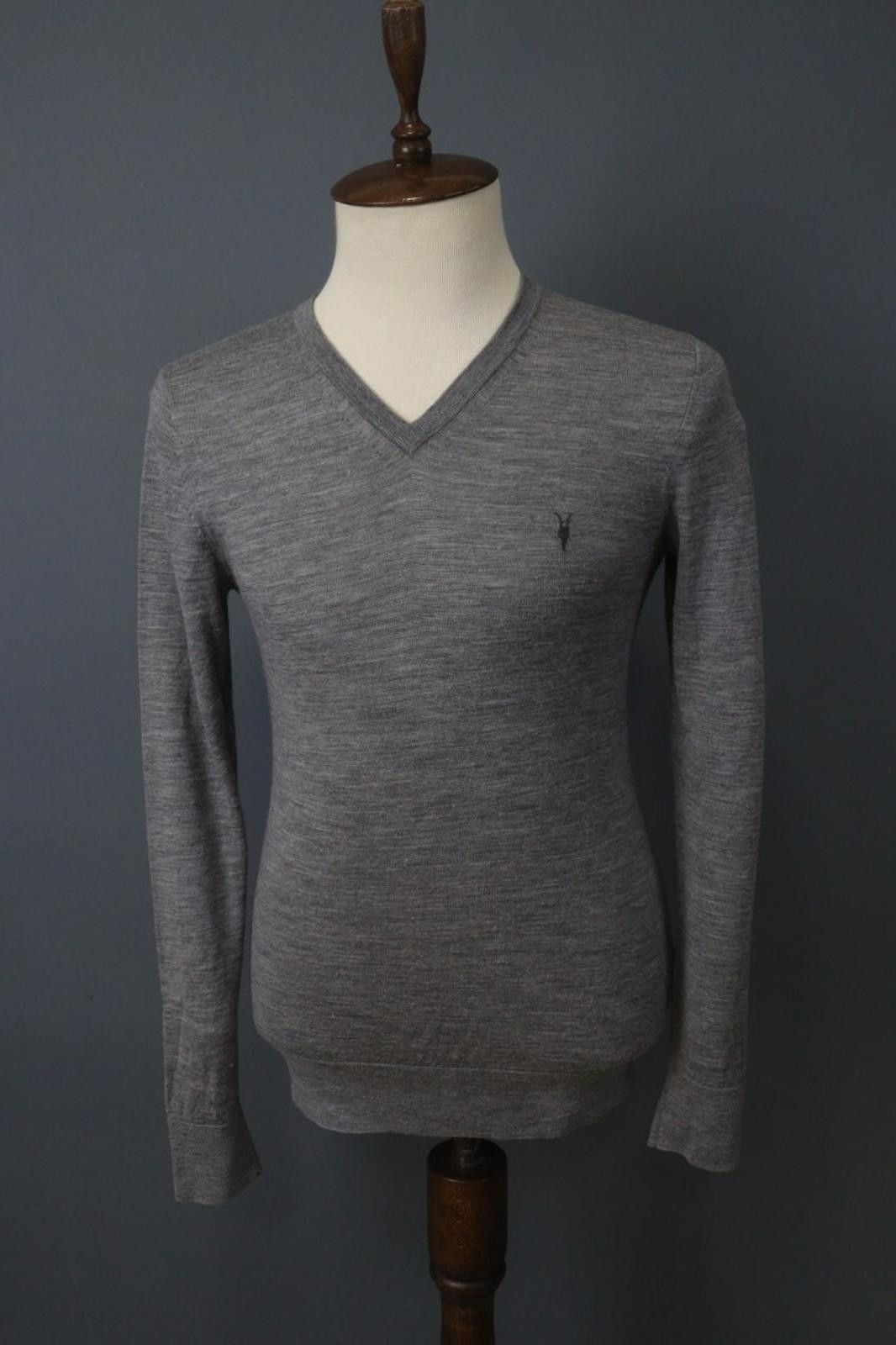 Allsaints AllSaints Gray 100% Wool Knit Pullover Sweater Size M Size M / US 6-8 / IT 42-44 - 1 Thumbnail
