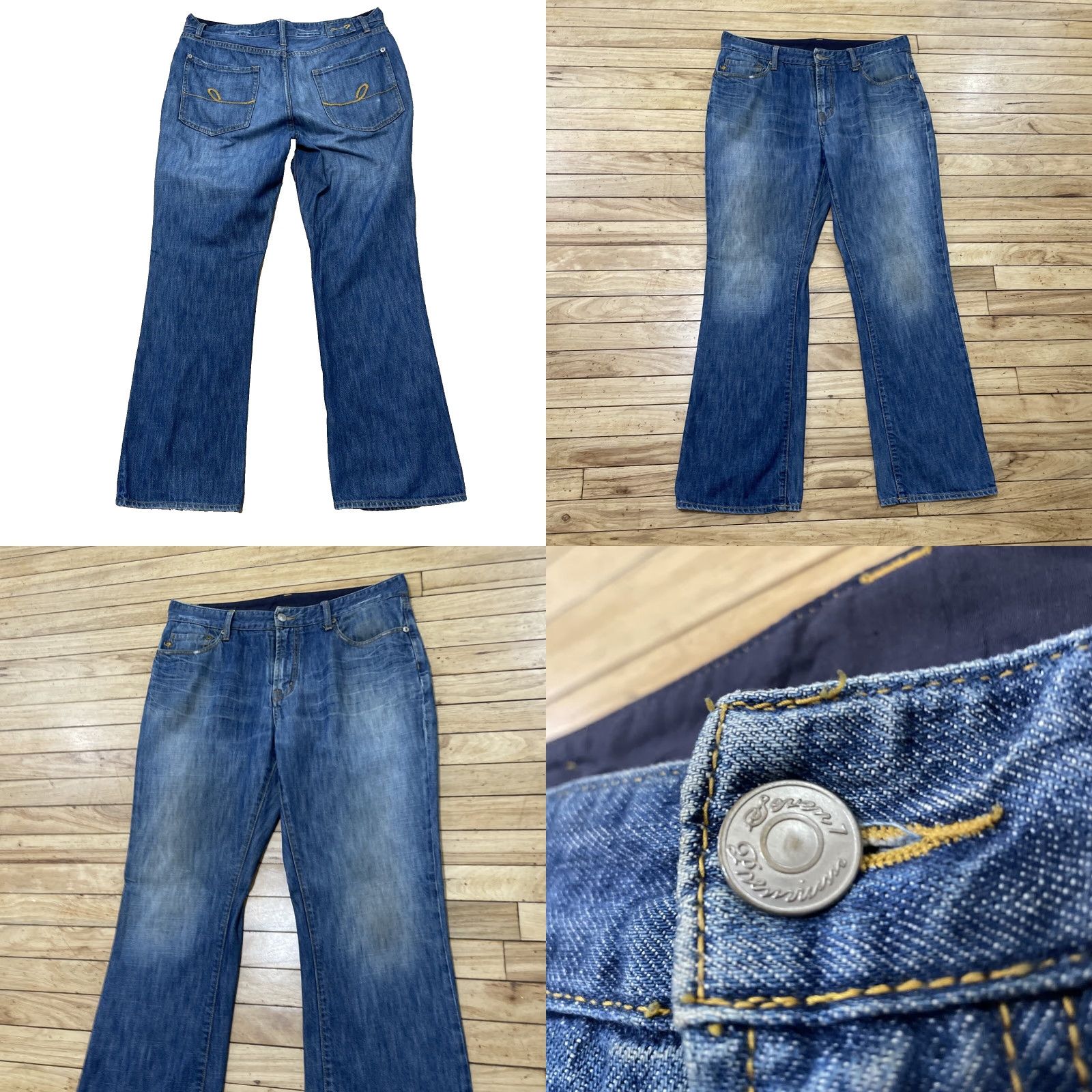 Vintage VINTAGE Seven7 Jeans Men 36x31 Straight Denim Blue Fade Wash 5-Pocket Design USA 90s Cowboy Size US 36 / EU 52 - 10 Thumbnail