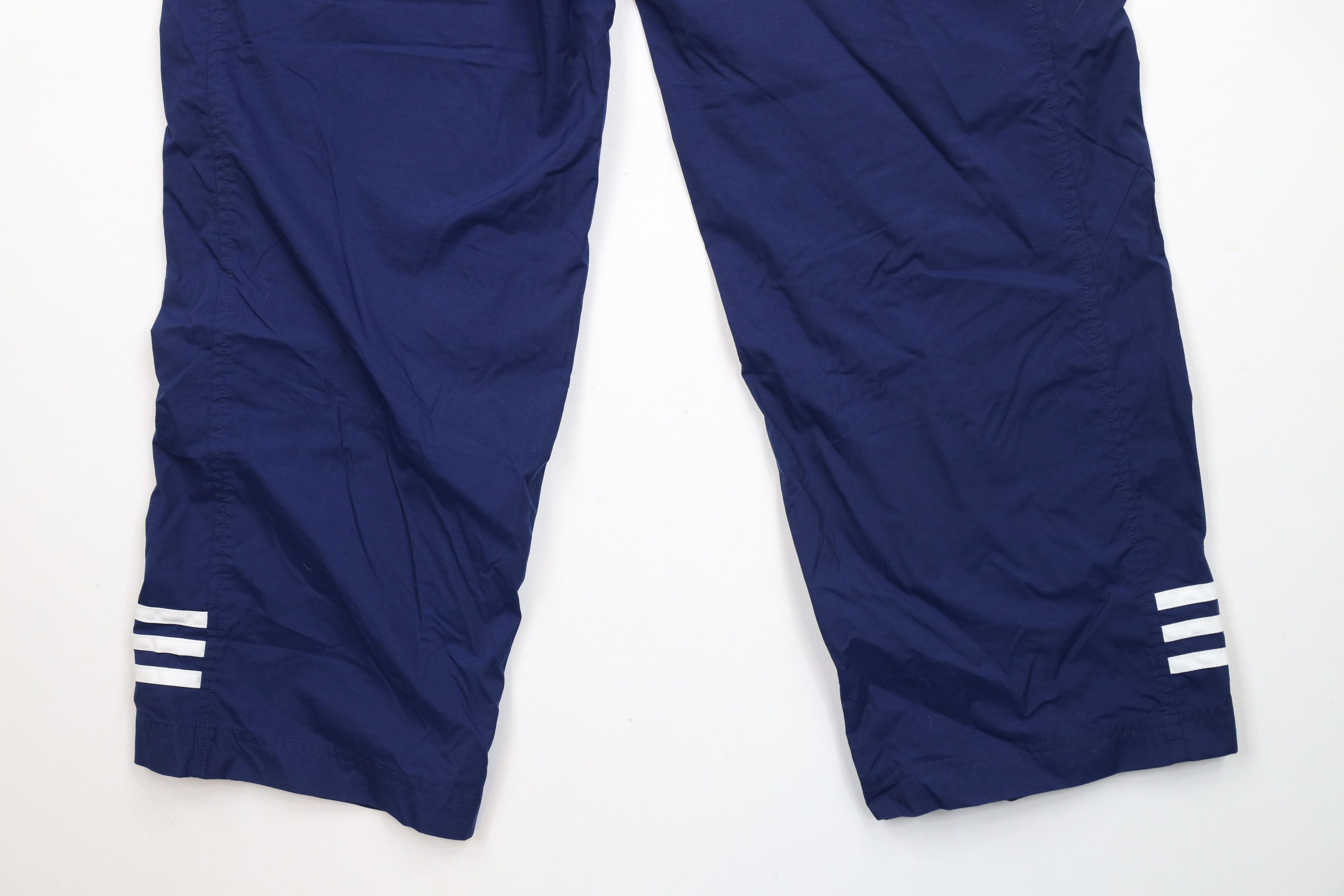 Adidas × Vintage Vintage Y2K 2000 Adidas Lined Flared Wide Leg Pants Blue Size 27" / US 4 / IT 40 - 11 Thumbnail