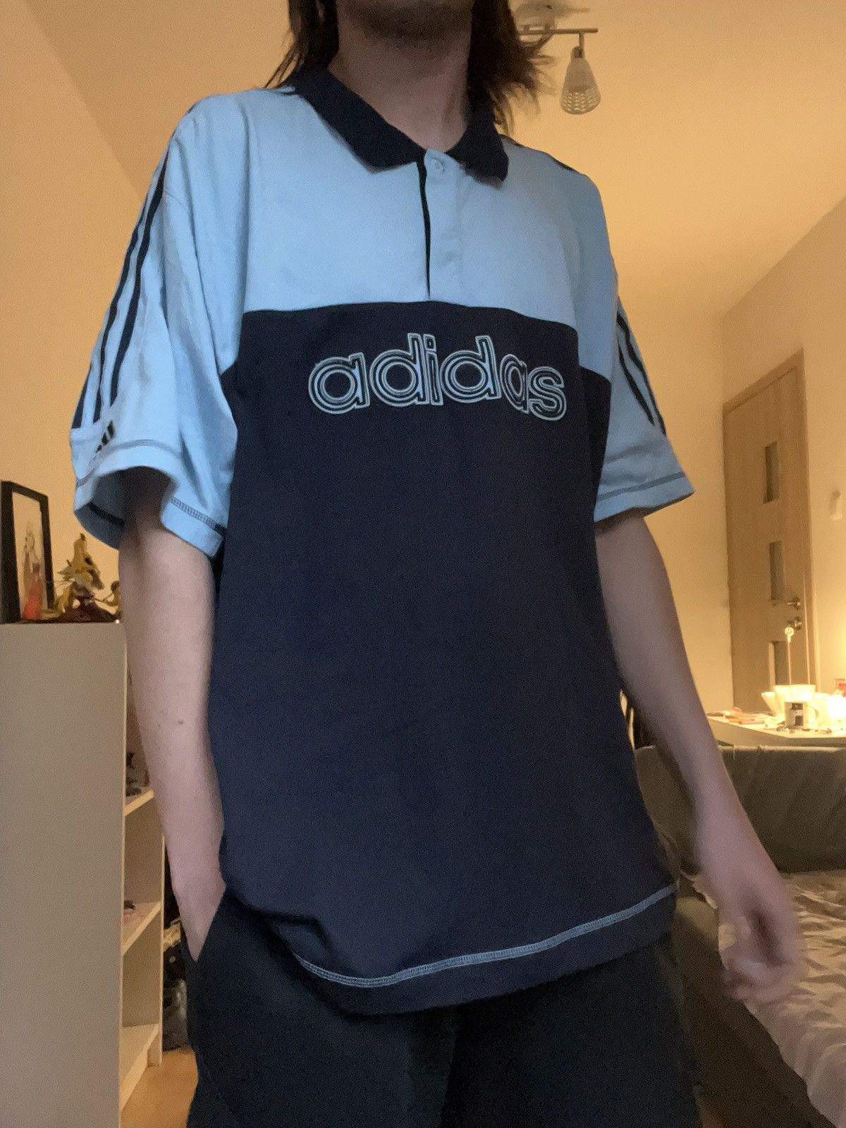 Adidas × Vintage Adidas retro vintage rugby shirt embroidered rare Size US XL / EU 56 / 4 - 6 Thumbnail