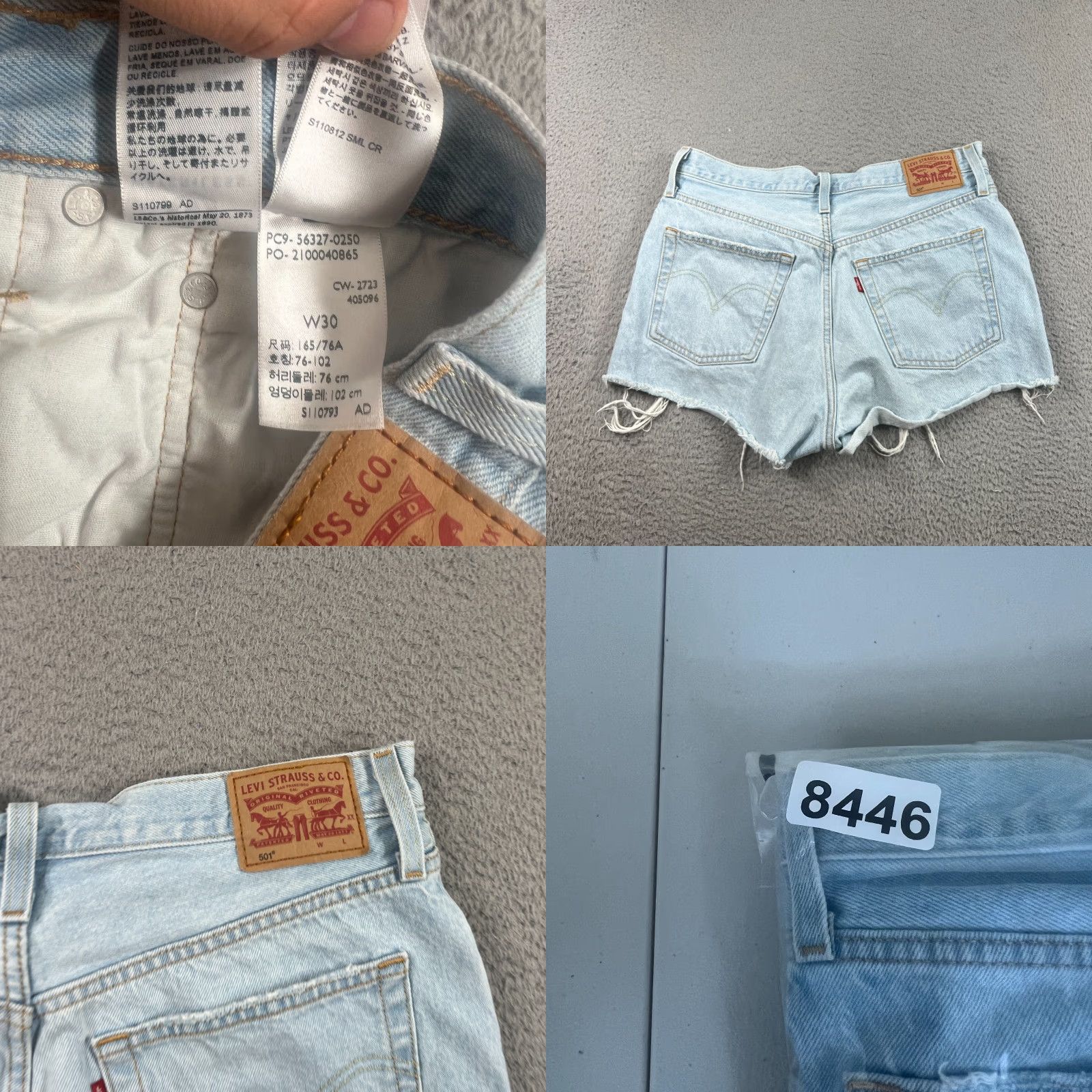 Levi's VINTAGE Levi's 501 Denim Shorts Women Size 30 Blue Destroyed Frayed Hem Regular Size 30" / US 8 / IT 44 - 8 Thumbnail