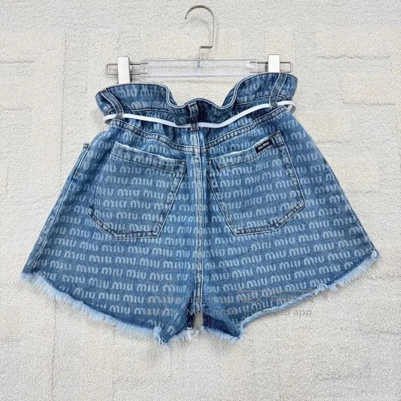 Miu Miu Miu Miu Blue Women's Denim Shorts . Size 23" - 2 Thumbnail