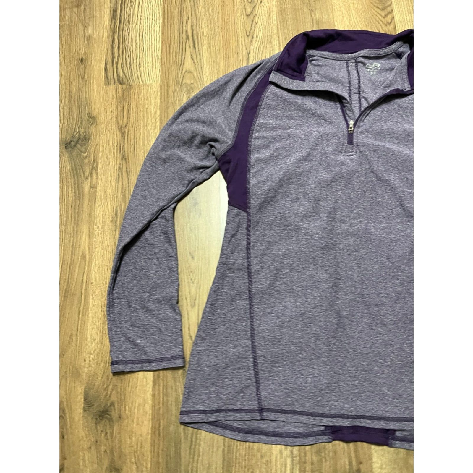 Champion Champion Shirt Women's Small Purple 1/4 Zip Pullover Long Sleeve Mock Neck Casual Modern Fall Summer Spring - Ladies Regular Fit Size S / US 4 / IT 40 - 3 Thumbnail