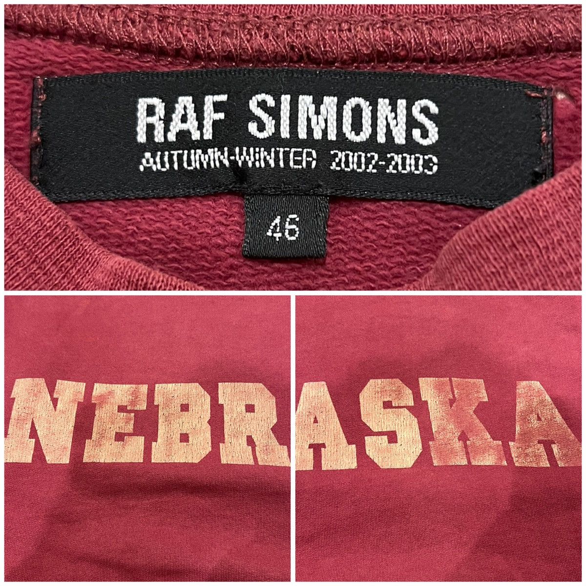 Raf Simons Rare Raf Simons 2002AW NEBRASKA Sweatshirt Size US S / EU 44-46 / 1 - 7 Thumbnail