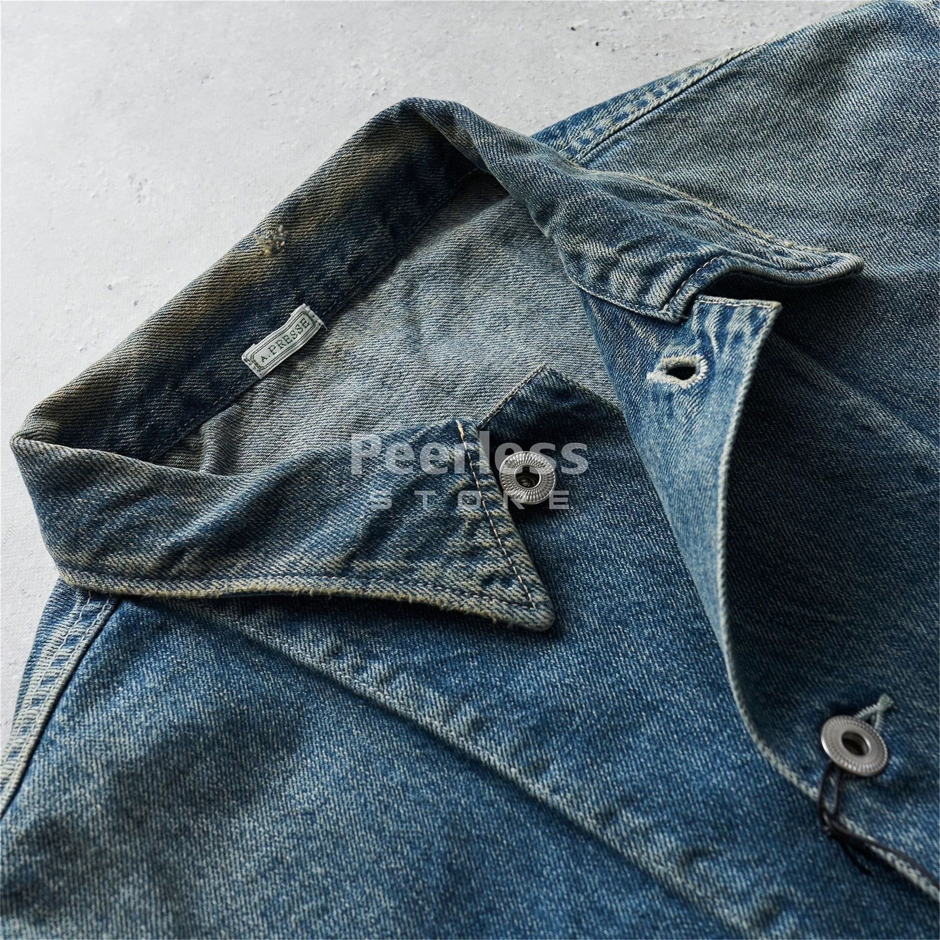A.PRESSE A.PRESSE US Army Vintage Denim Jacket Size US XL / EU 56 / 4 - 4 Thumbnail