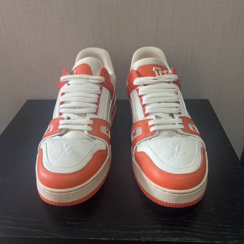 Louis Vuitton Louis Vuitton Trainer Sneakers in Orange and White -2508 Size US 8 / EU 41 - 2 Thumbnail