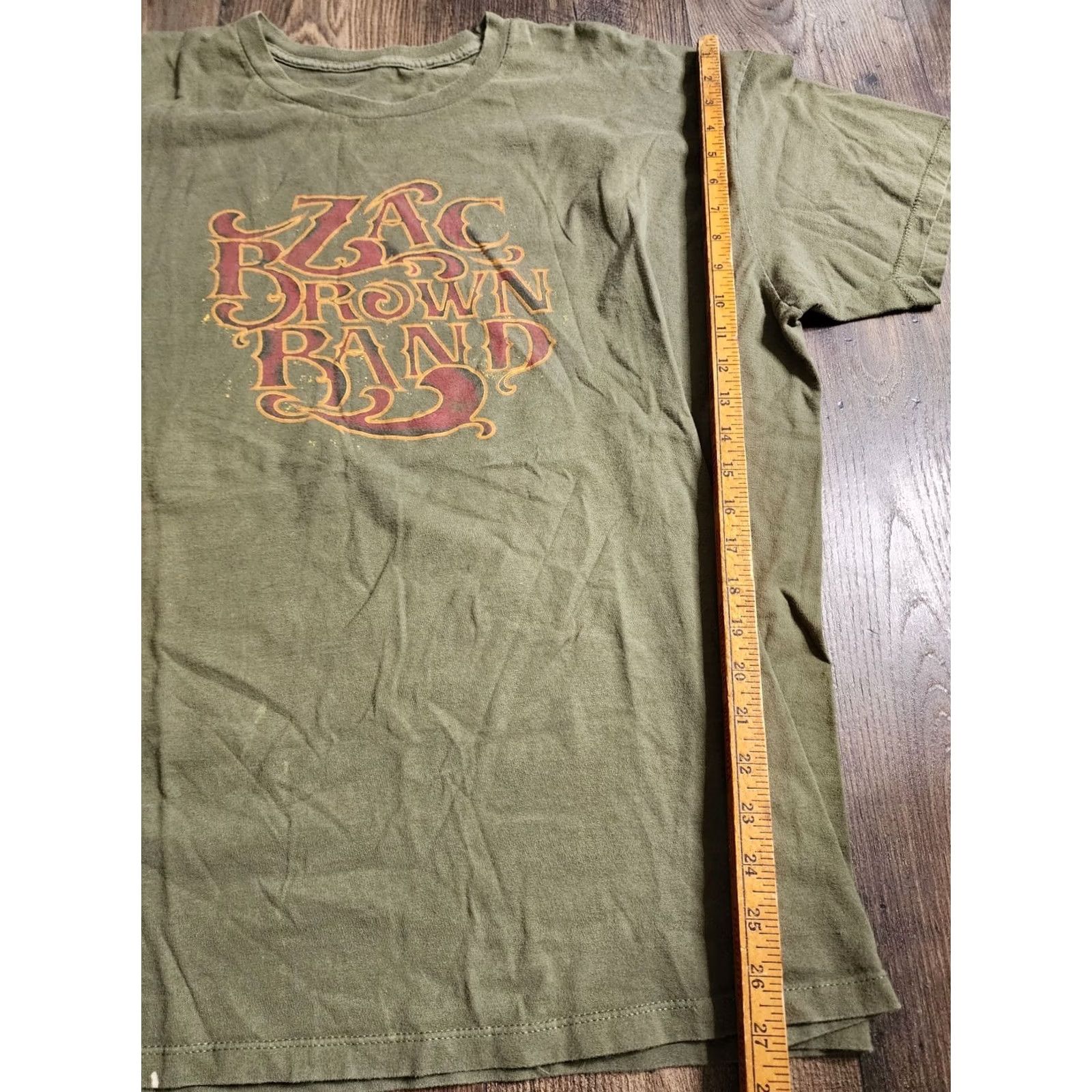 Gildan Mens XL Gildan T-Shirt Pocket Distressed Green Nike not Nike Size US XL / EU 56 / 4 - 4 Thumbnail